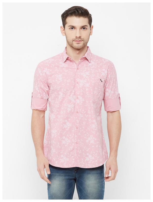 

RAIN Men Pink Floral Slim Fit Casual Shirt