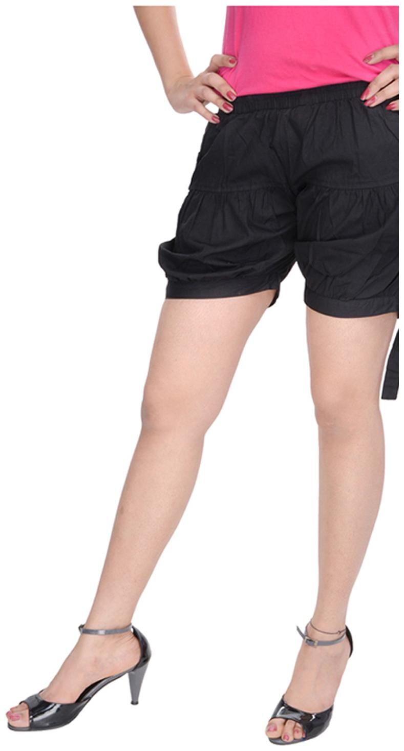 

Rajasthani Sarees Black Cotton Shorts