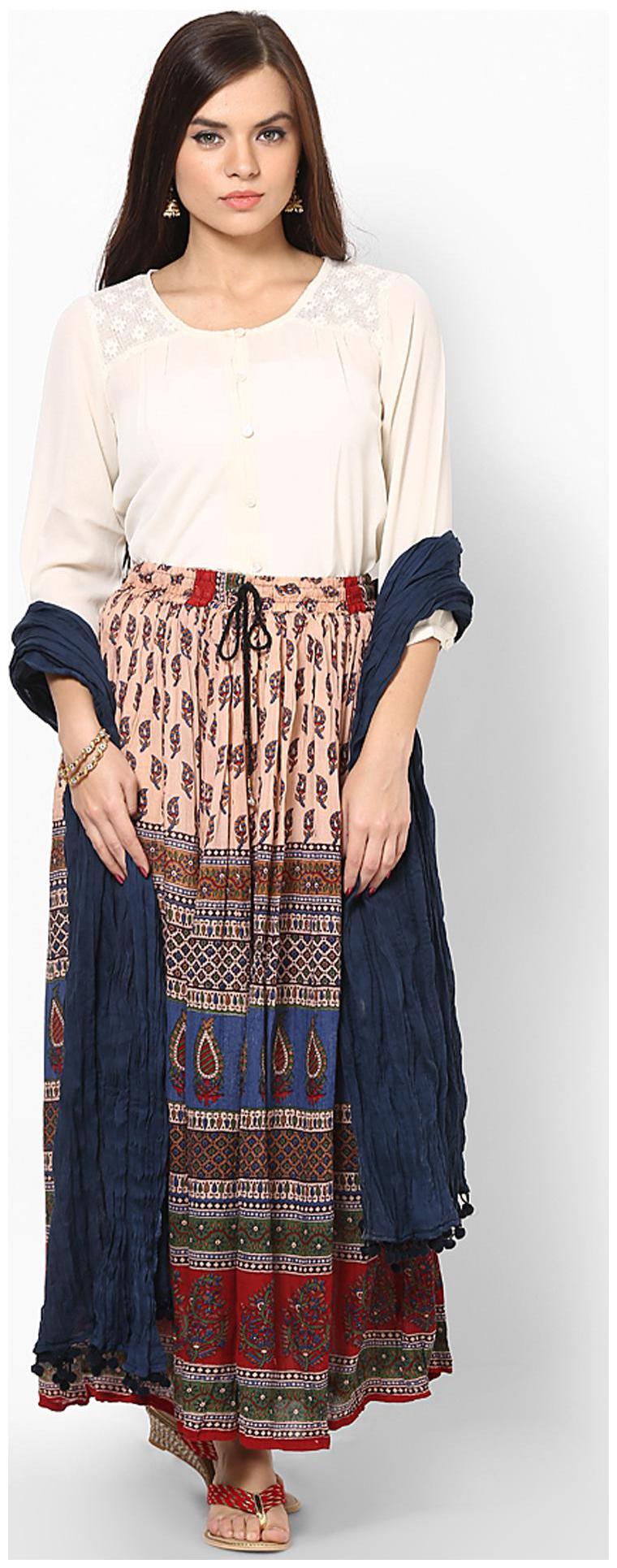 

Rajasthani Sarees Blue Cotton Dupatta