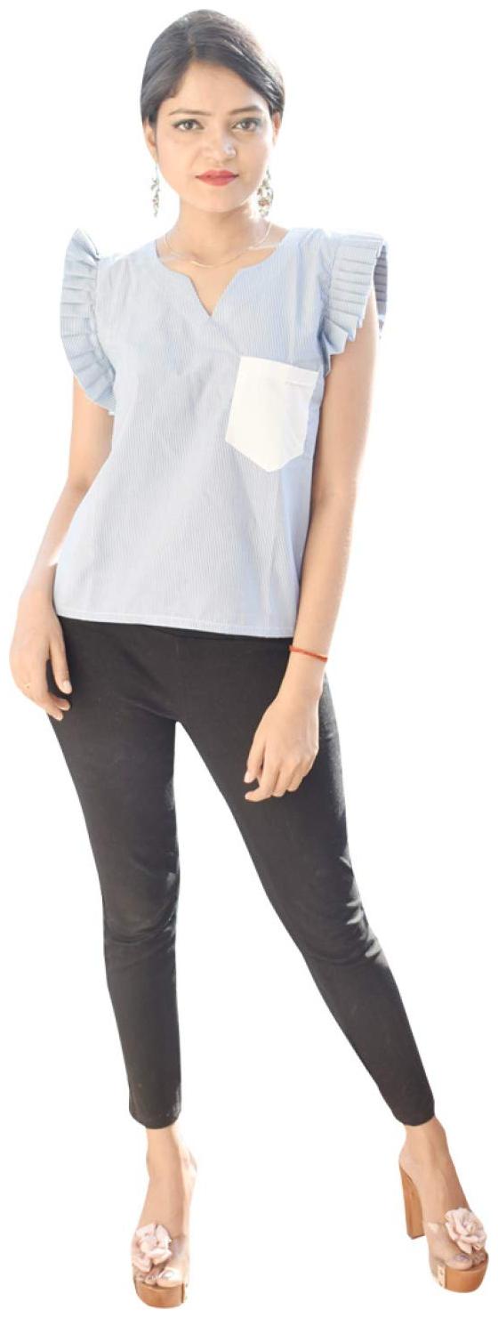 

Rajkumari dress up like a princess Women Solid Regular top - Blue