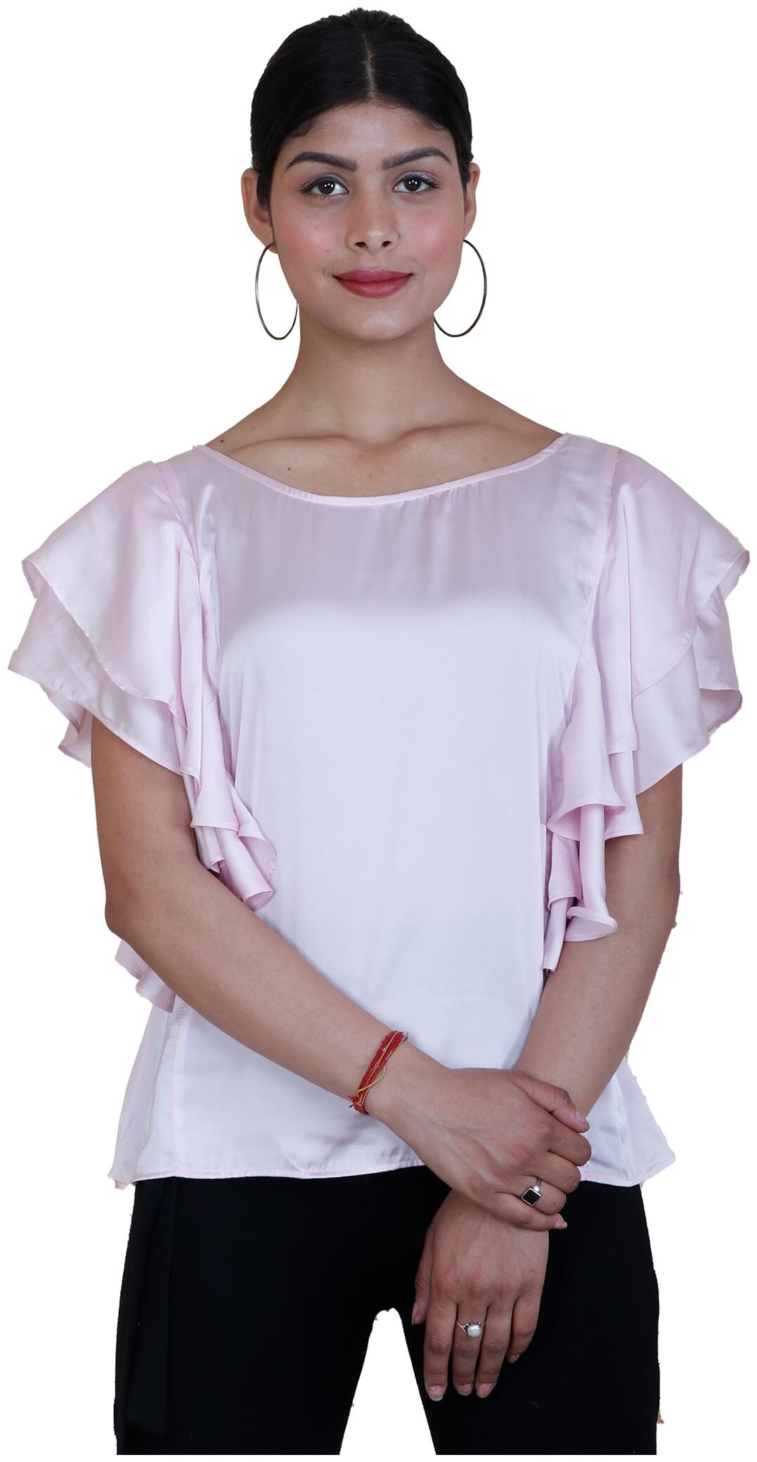 

Rajkumari Dress Up Like A Princess Women Satin Pink Casual Top
