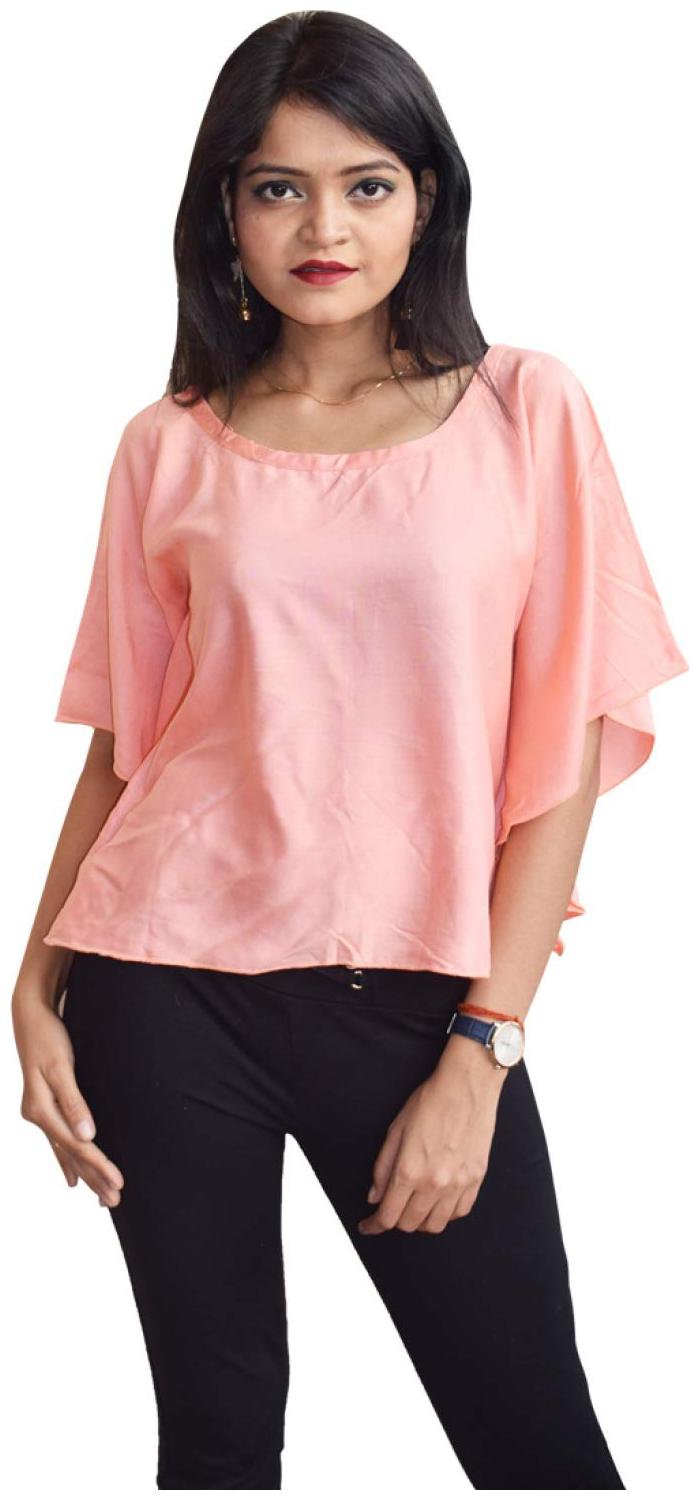 

Rajkumari dress up like a princess Women Solid Regular top - Pink