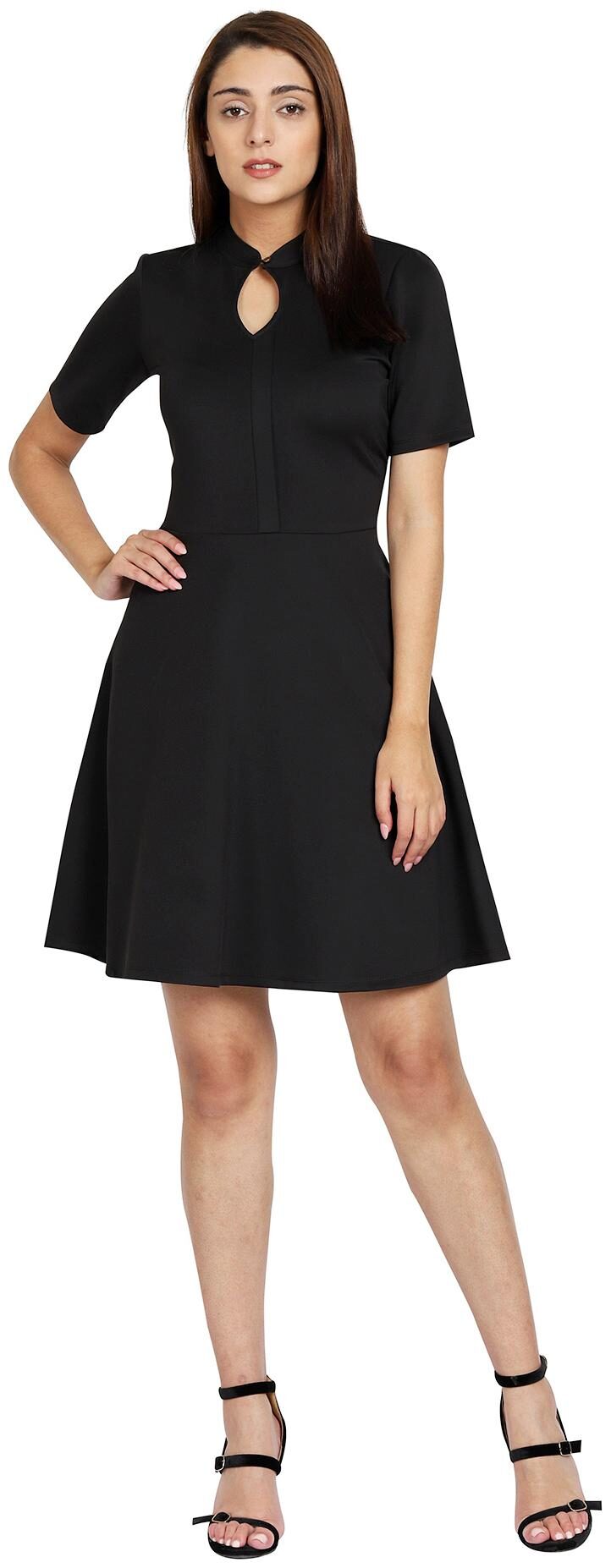 

Rajkumari dress up like a princess Black Solid A-line dress