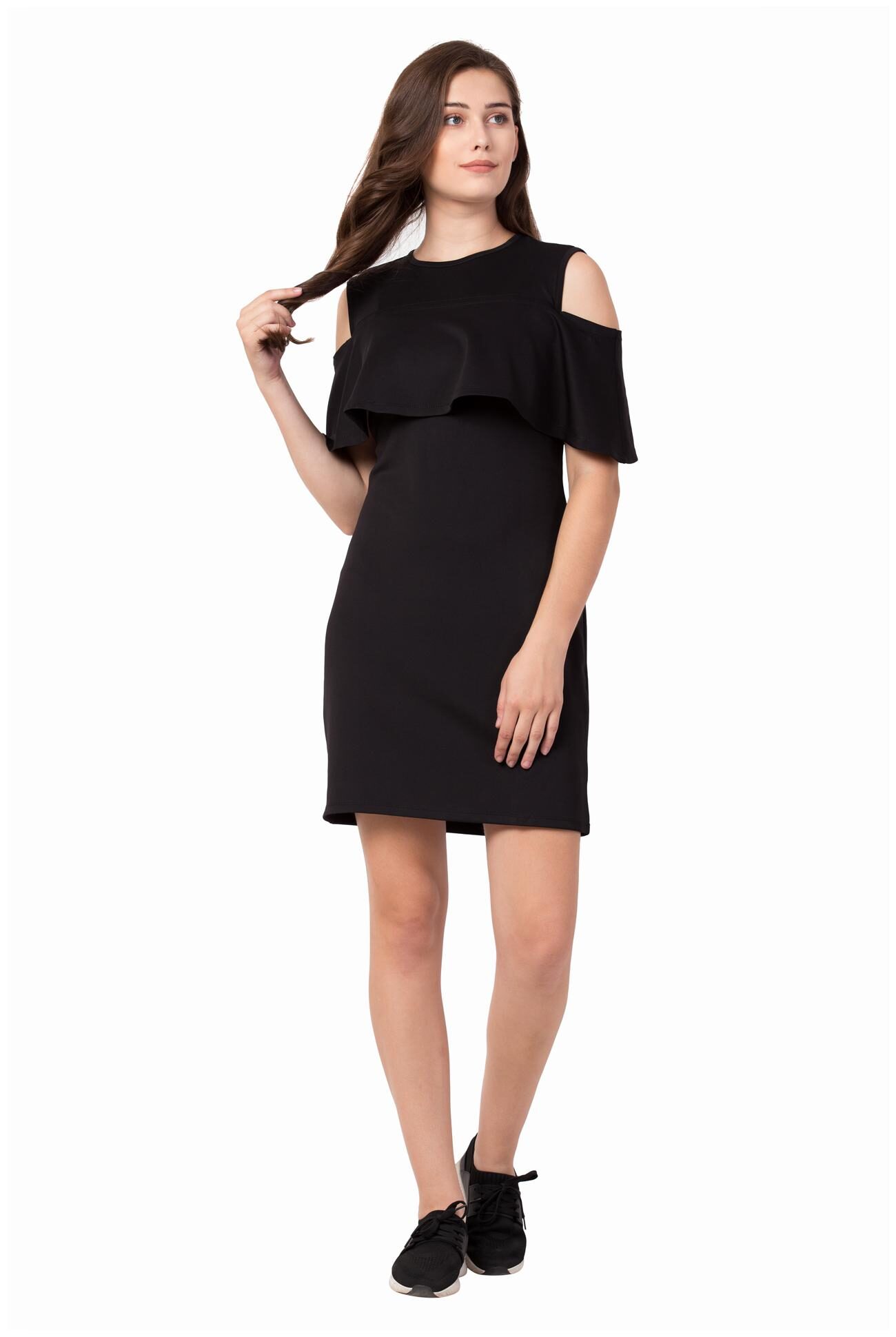 

Rajkumari dress up like a princess Black Solid A-line dress