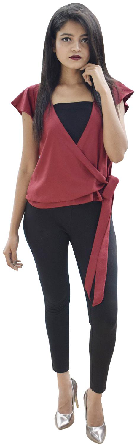 

Rajkumari dress up like a princess Women Solid Regular top - Maroon