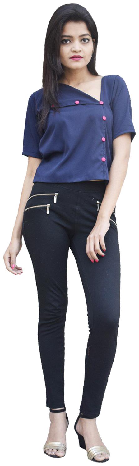 

Rajkumari dress up like a princess Women Solid Regular top - Blue