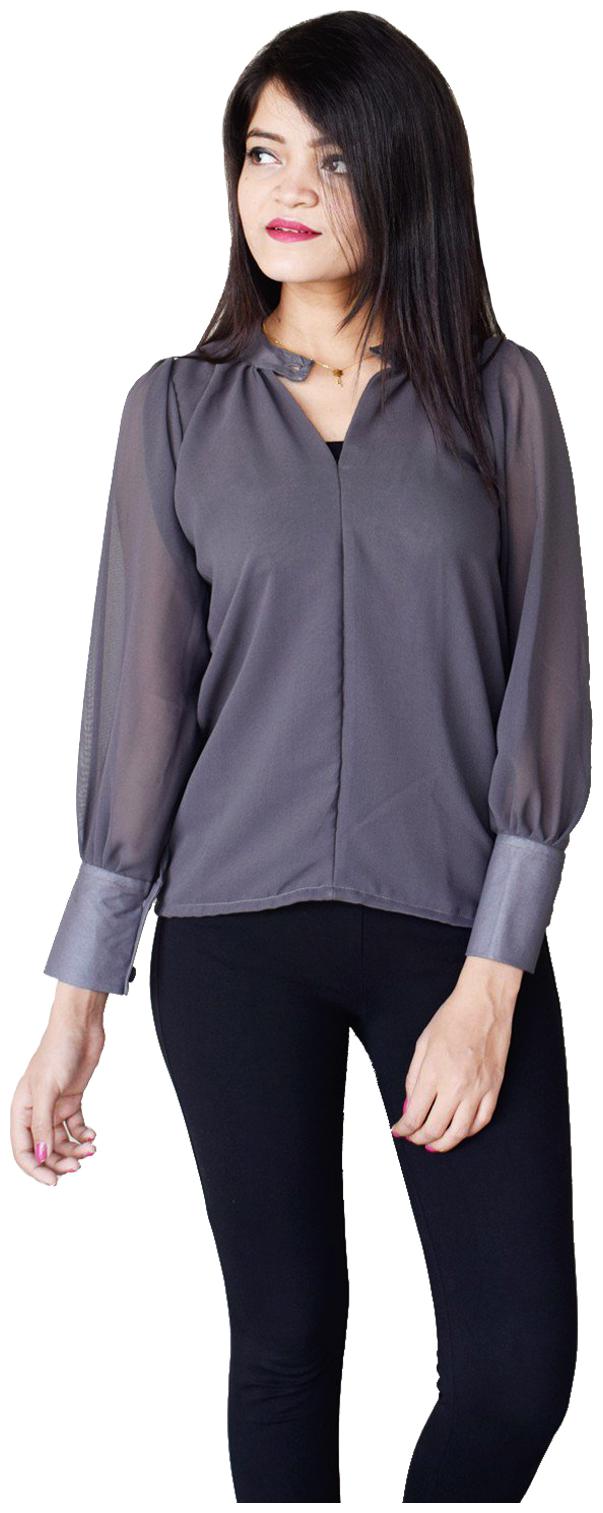 

Rajkumari dress up like a princess Women Solid Regular top - Grey