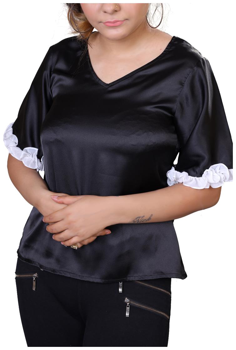 

Rajkumari dress up like a princess Women Solid Regular top - Black