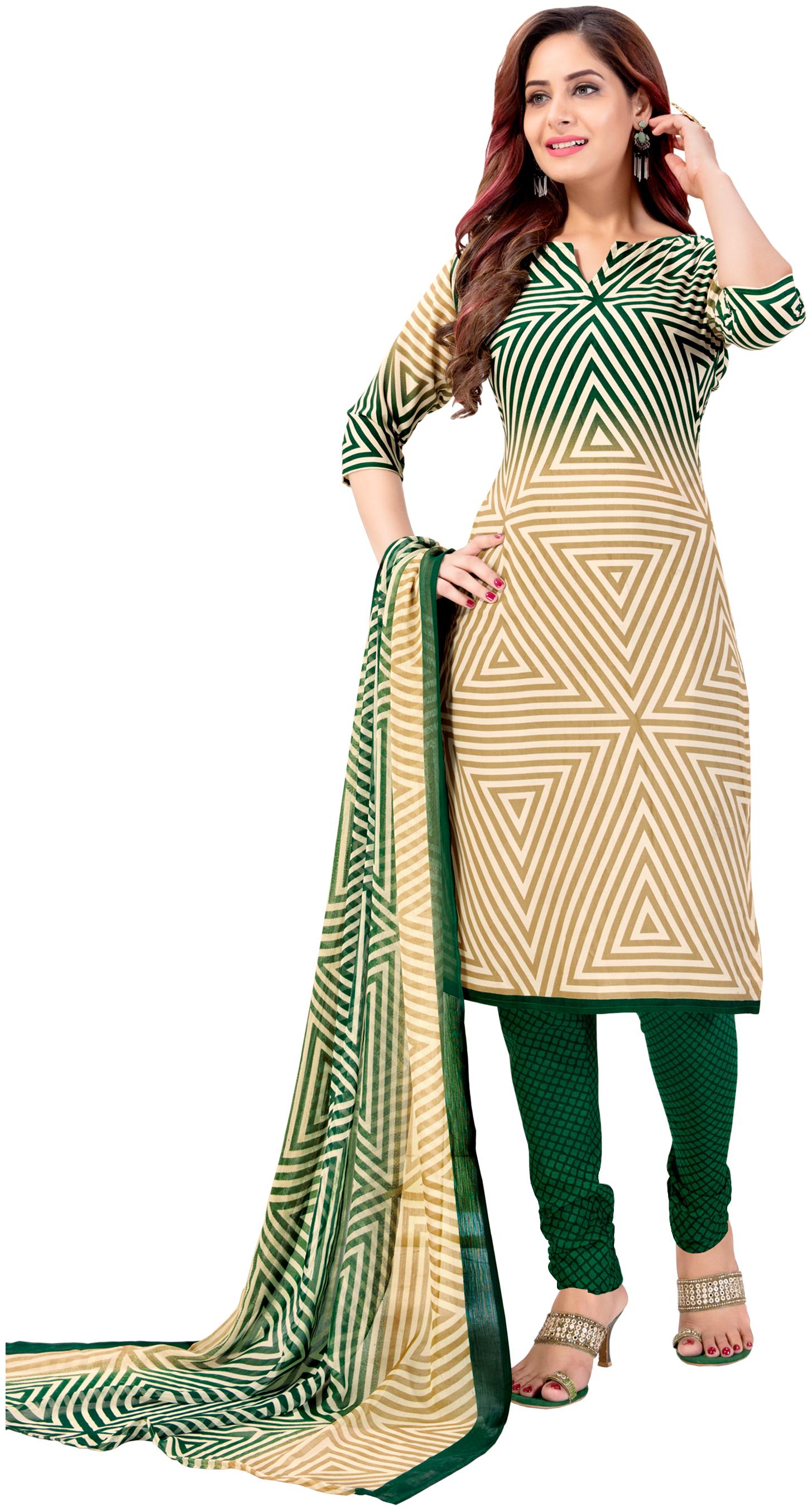 

Rajnandini Beige Unstitched Kurta with bottom dupatta With dupatta Dress Material