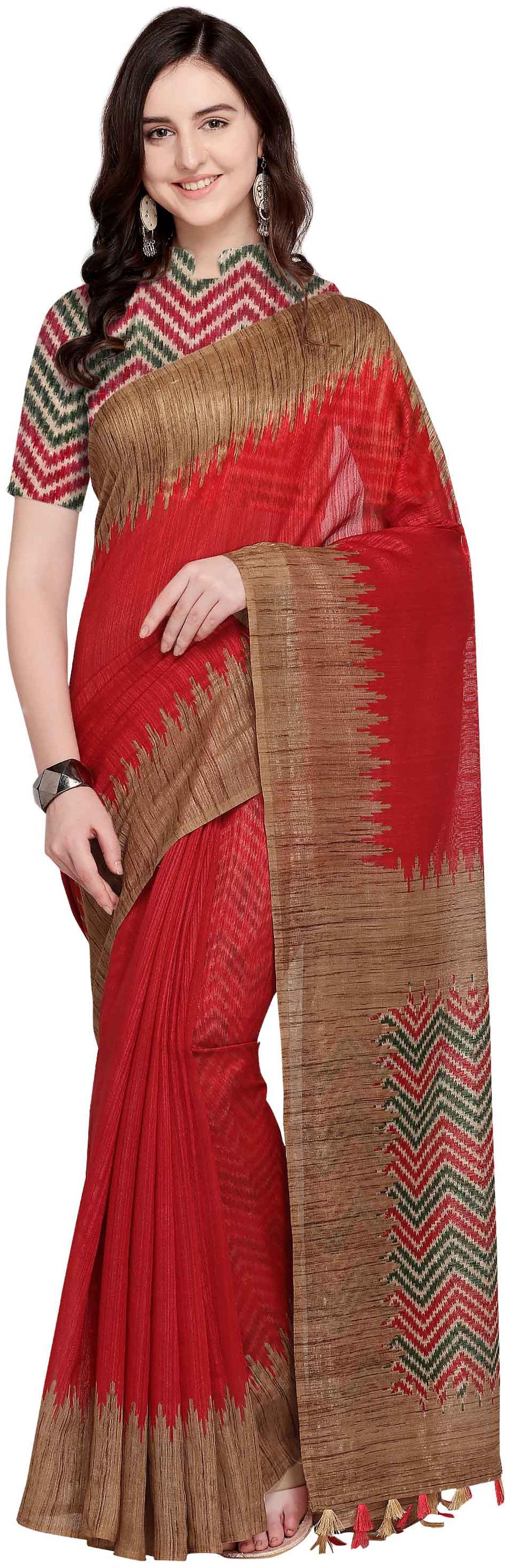 

Rajnandini Linen Party Universal Designer Saree Peach