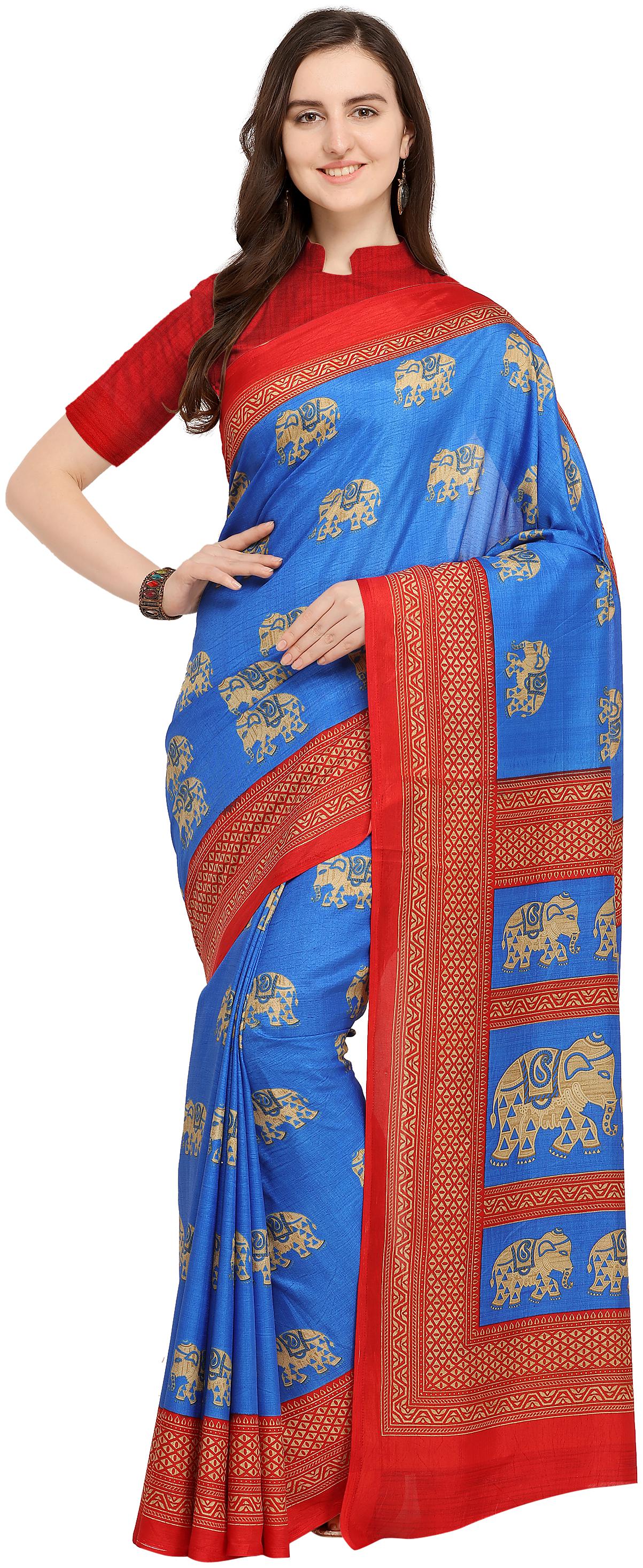 

Rajnandini Silk Party Universal Designer Saree Blue