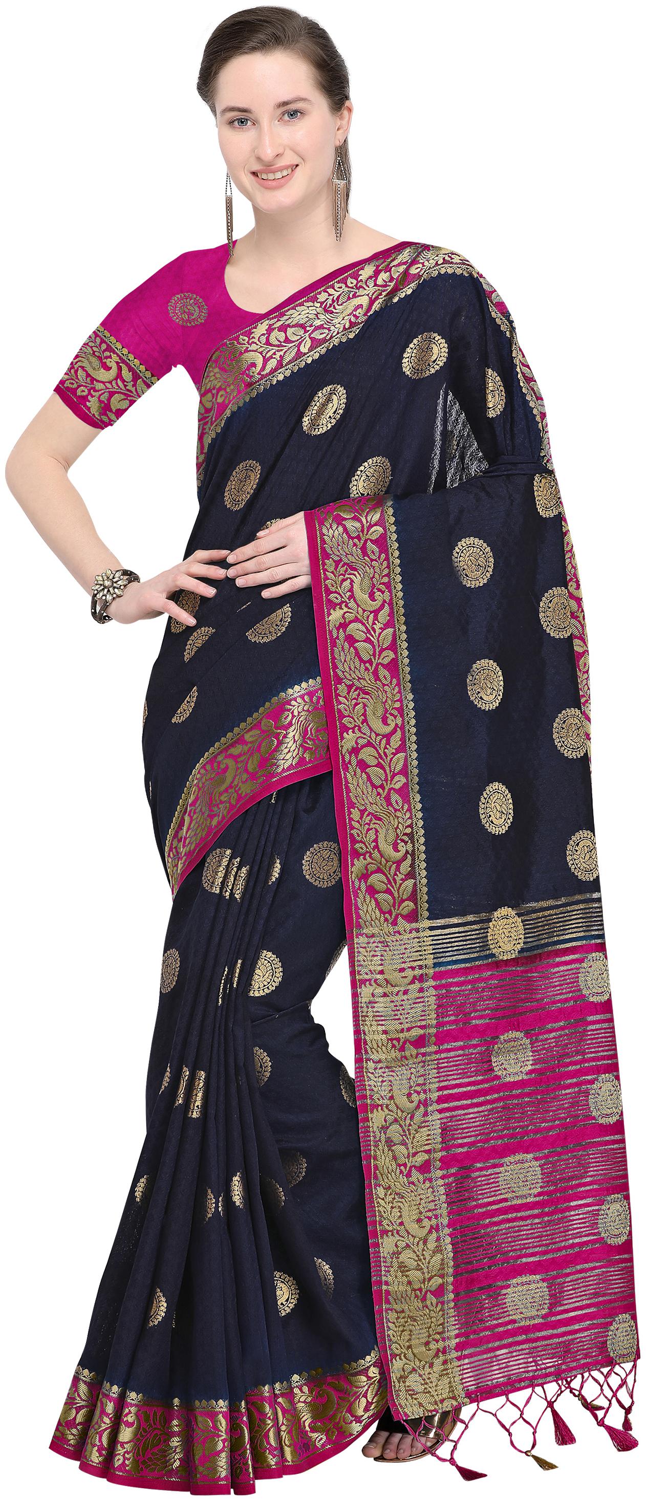 

Rajnandini Silk Party Universal Designer Saree Blue