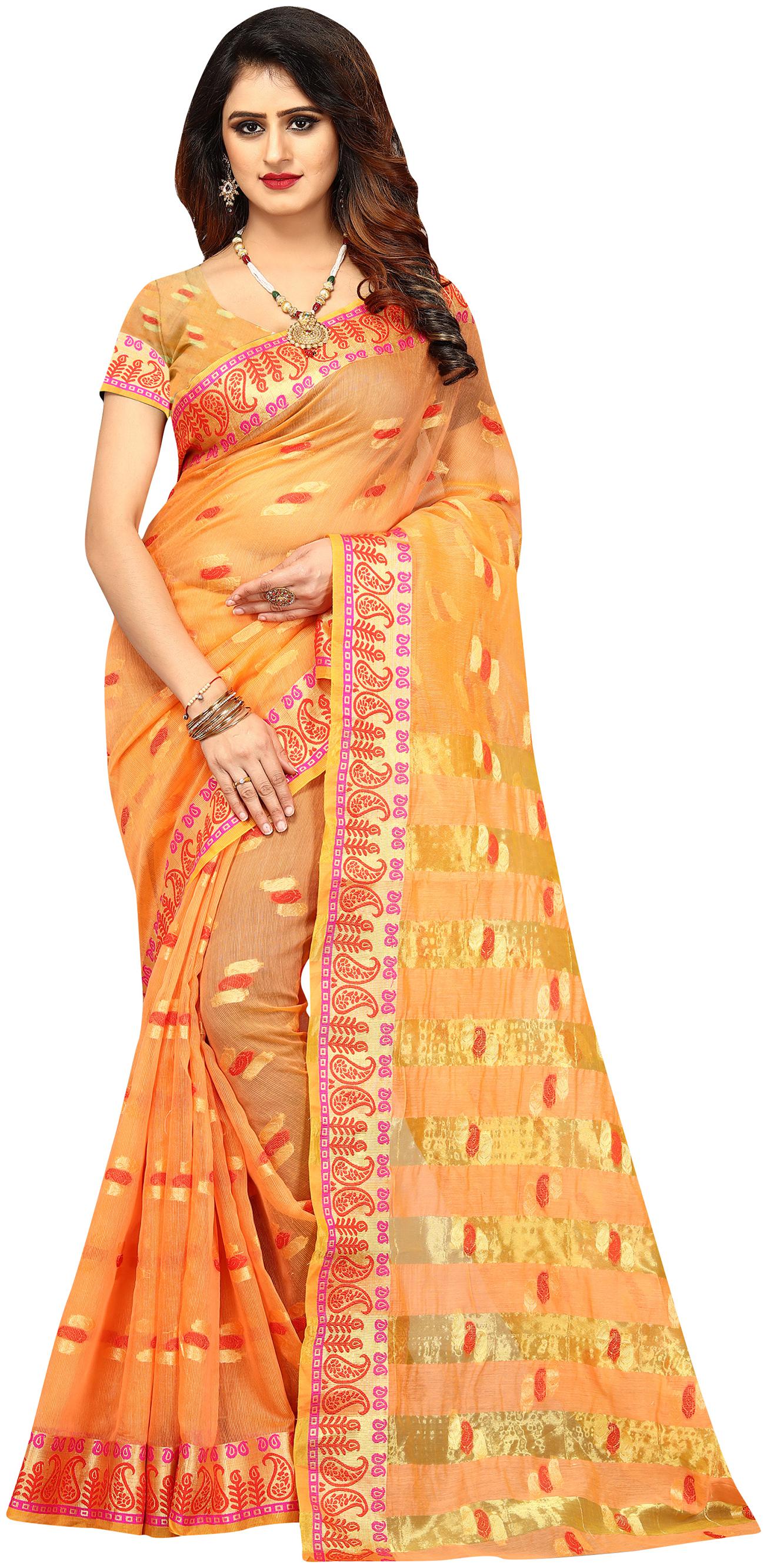 

Rajnandini Silk Digital Print Pink Saree With Blouse