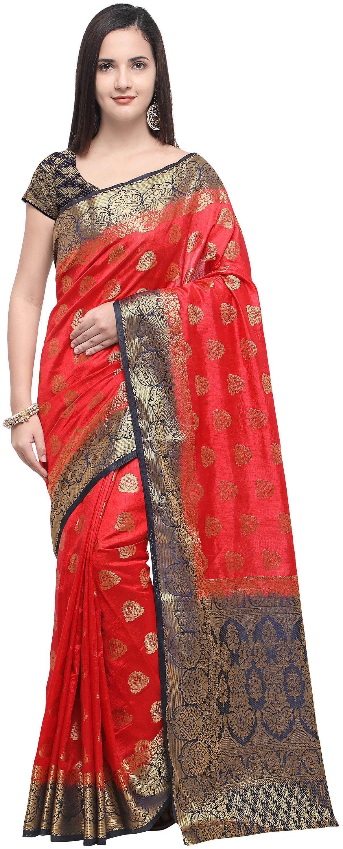 

Rajnandini Silk Party Universal Designer Saree Red