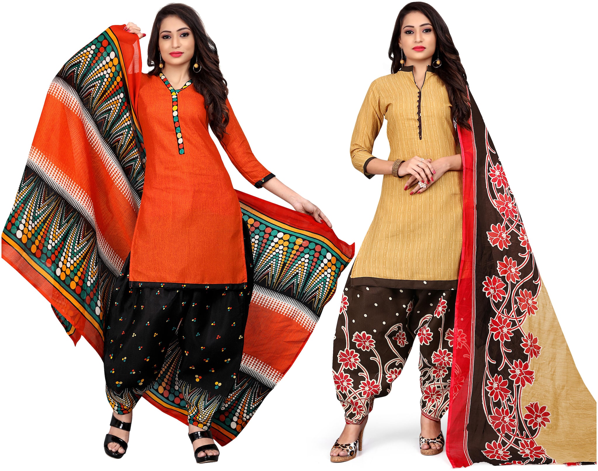 

Rajnandini Multi Unstitched Kurta with bottom dupatta With dupatta Dress Material