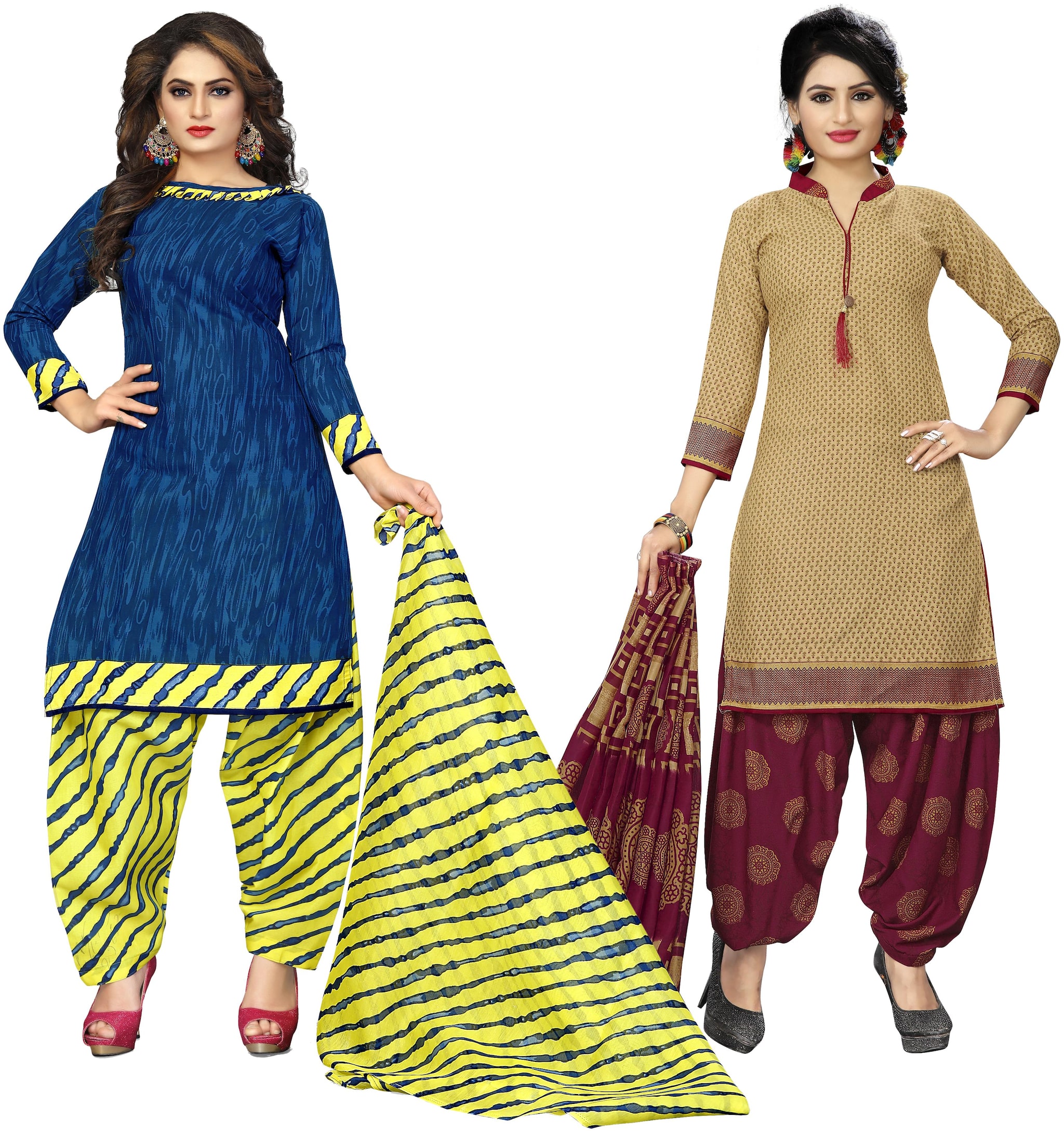 

Rajnandini Multi Unstitched Kurta with bottom dupatta With dupatta Dress Material