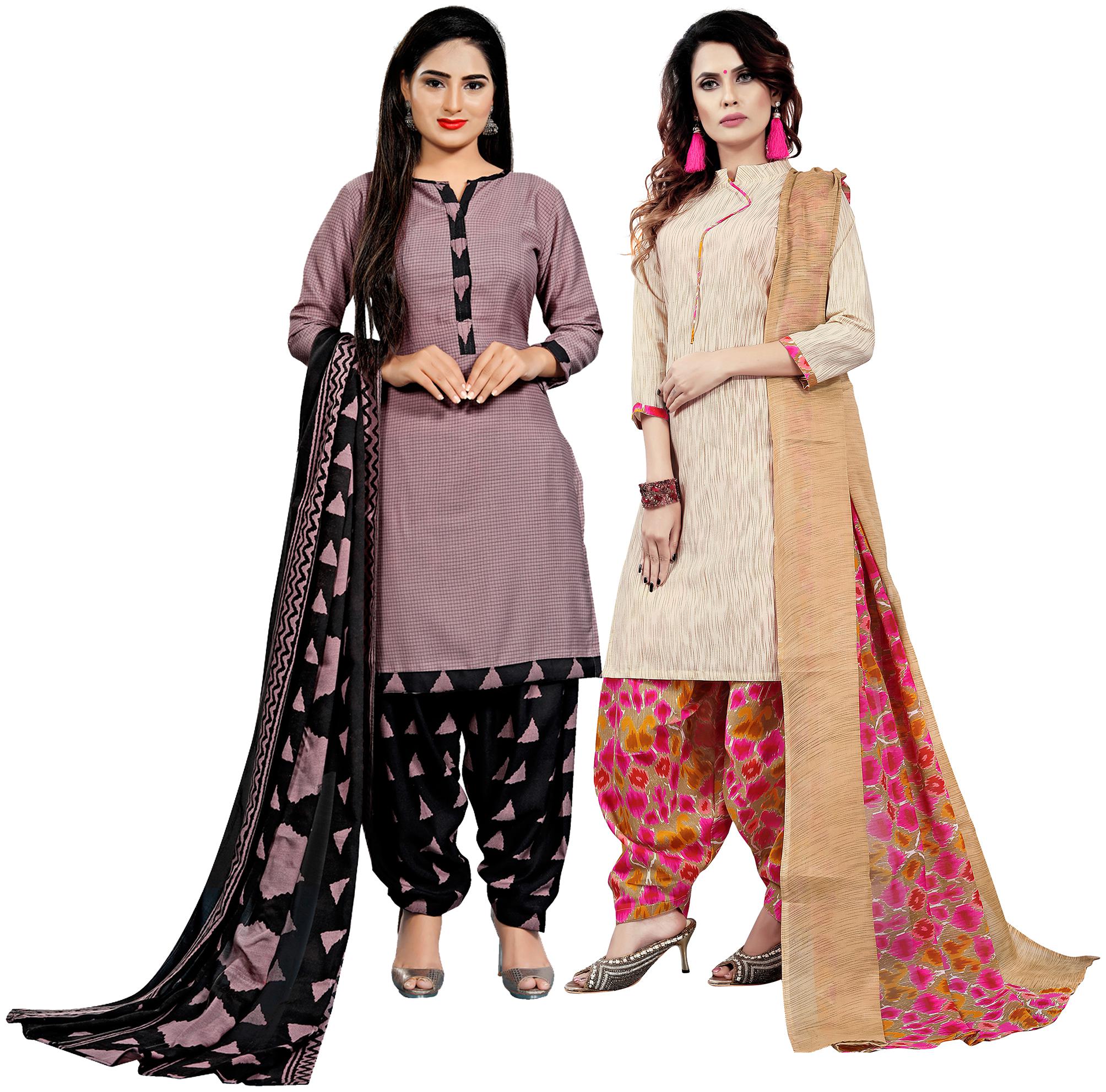 

Rajnandini Multi Unstitched Kurta with bottom dupatta With dupatta Dress Material