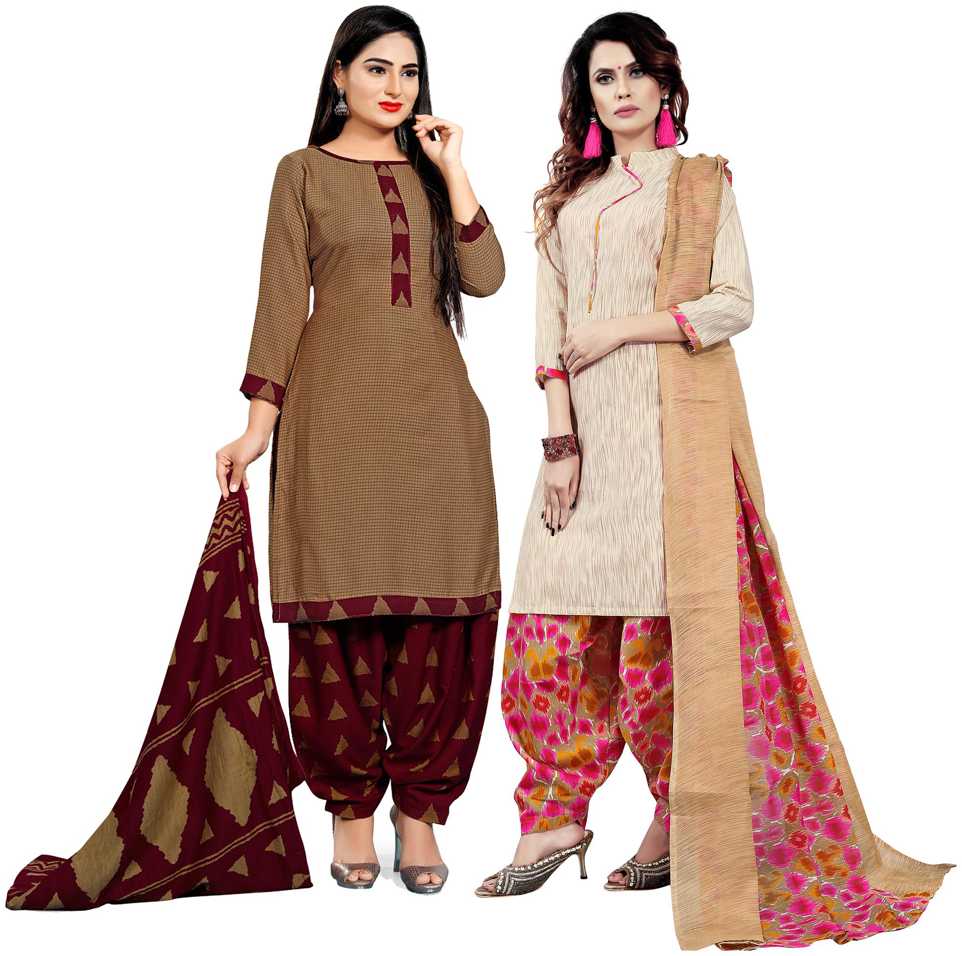 

Rajnandini Multi Unstitched Kurta with bottom dupatta With dupatta Dress Material