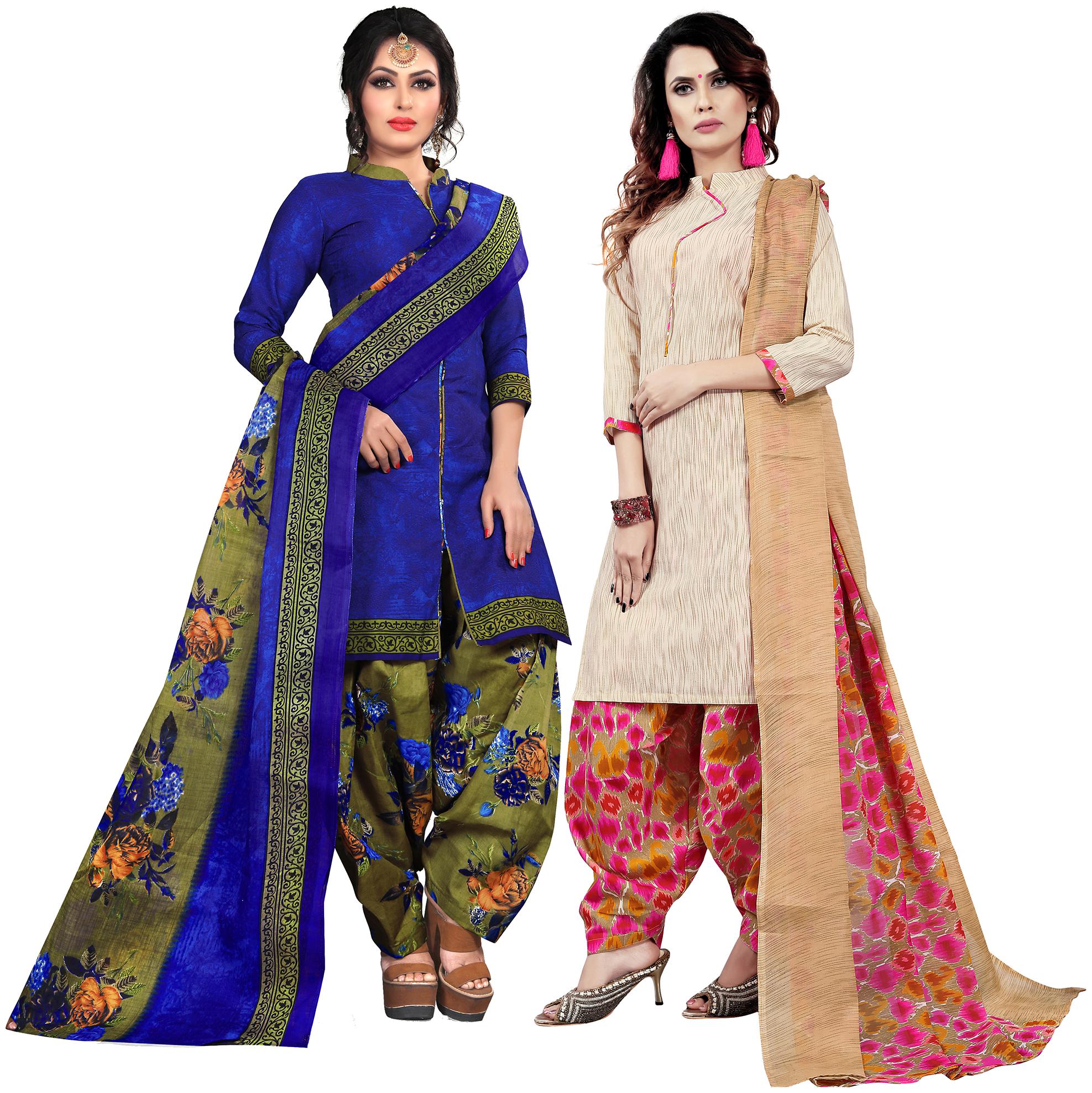 

Rajnandini Multi Unstitched Kurta with bottom dupatta With dupatta Dress Material