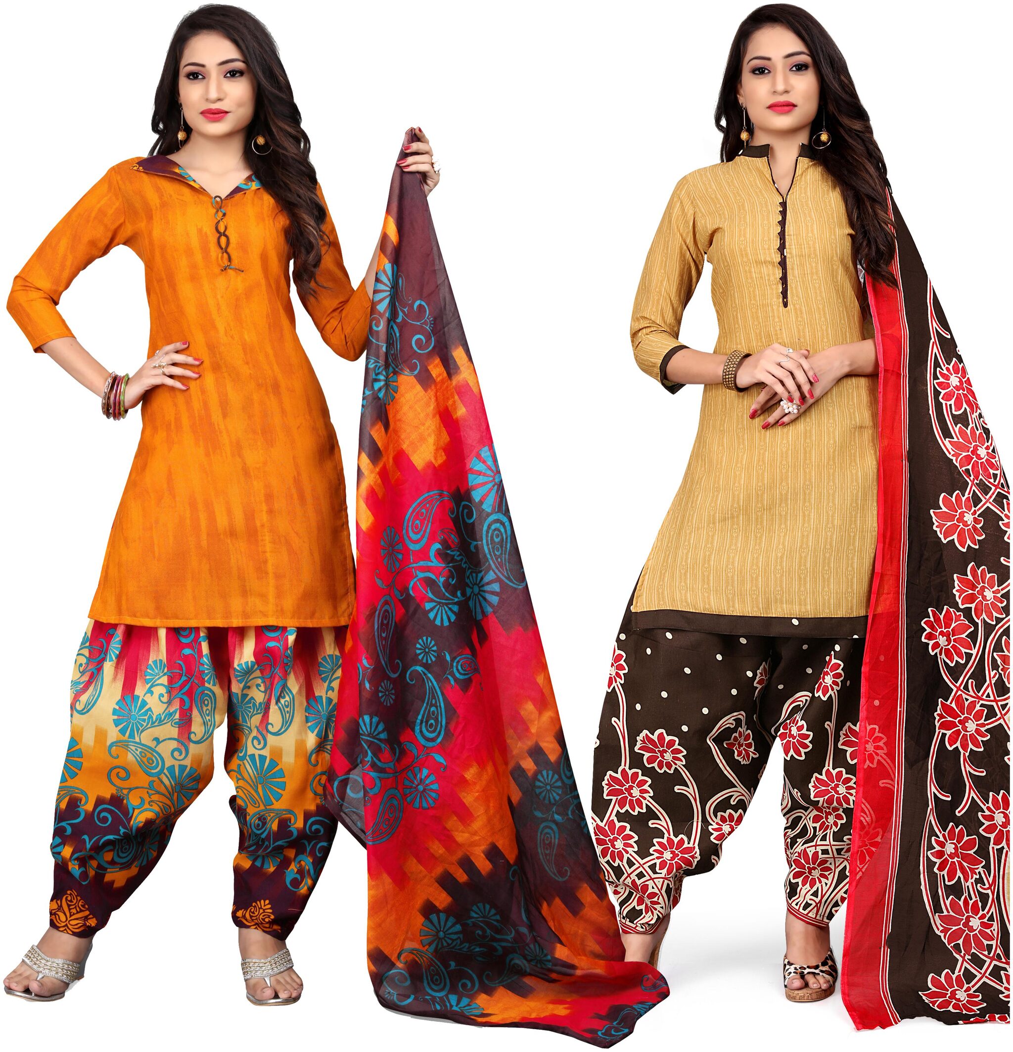 

Rajnandini Multi Unstitched Kurta with bottom dupatta With dupatta Dress Material