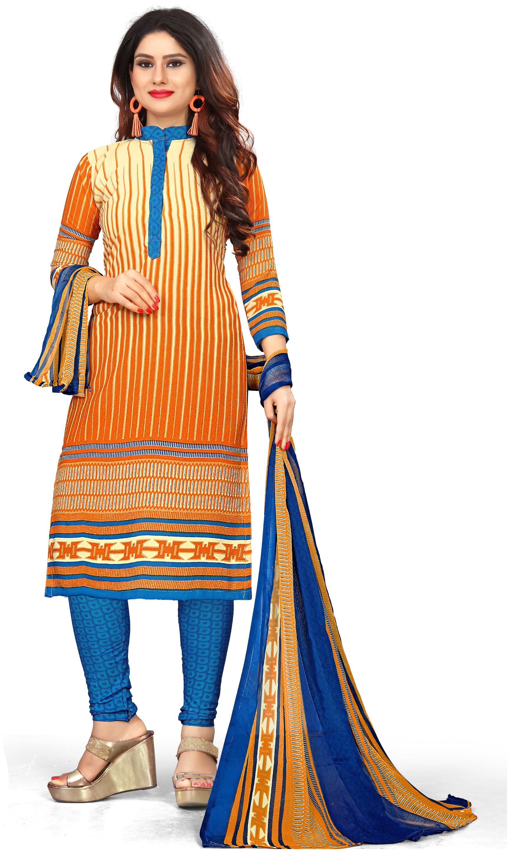 

Rajnandini Women Crepe Unstitched Dress Material Yellow color