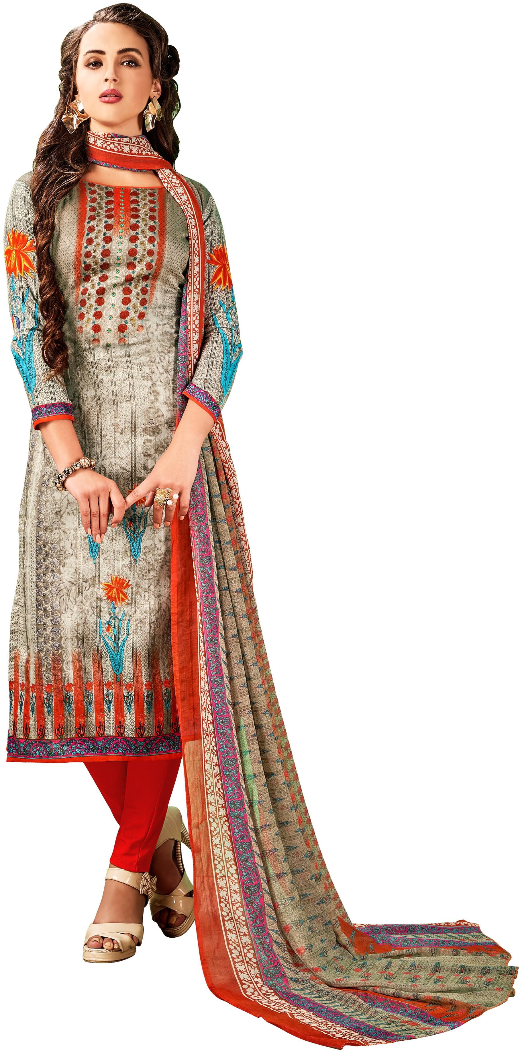 

Rajnandini Women Cotton Dress Material Beige color