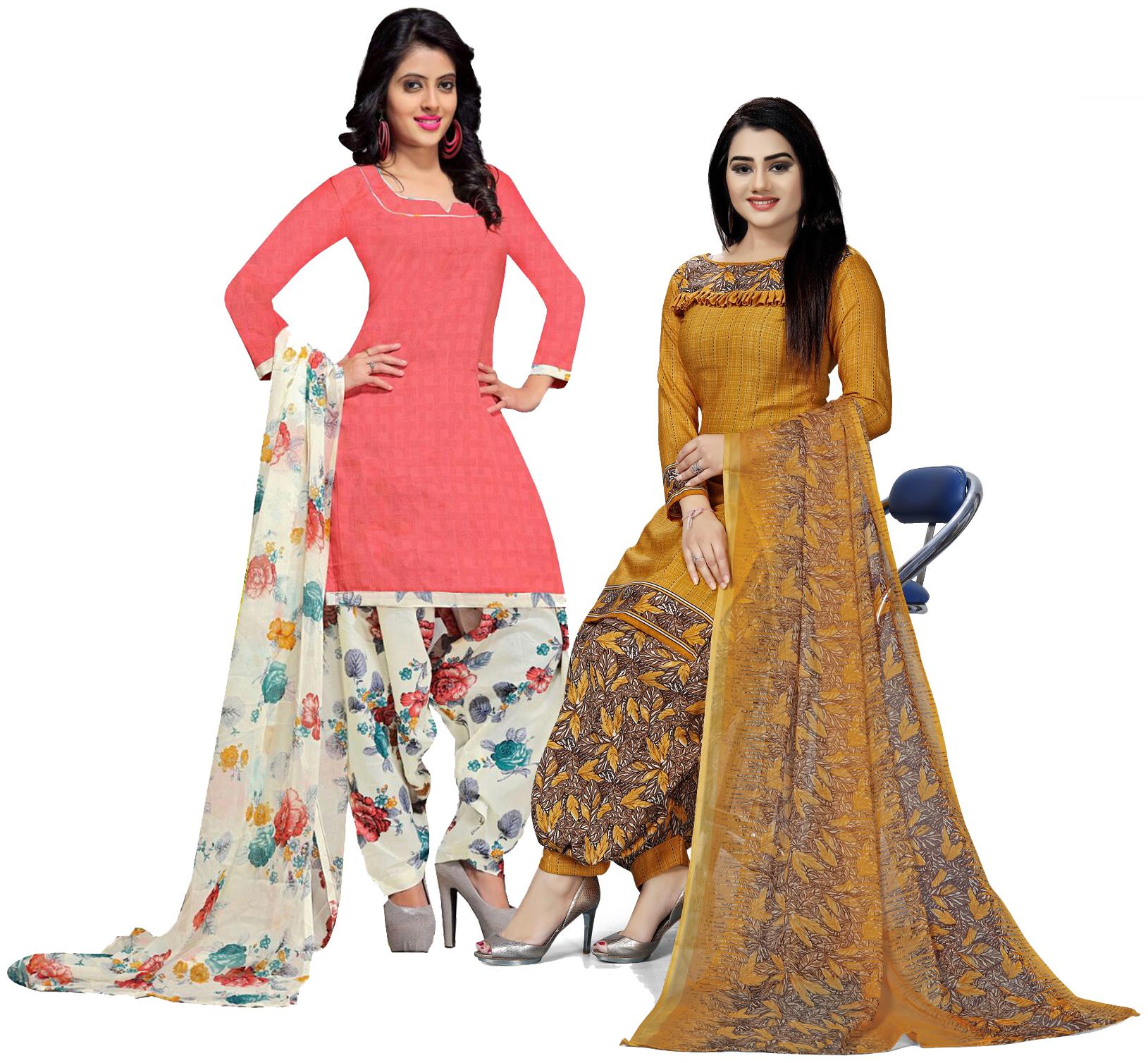 

Rajnandini Multi Unstitched Kurta with bottom dupatta With dupatta Dress Material