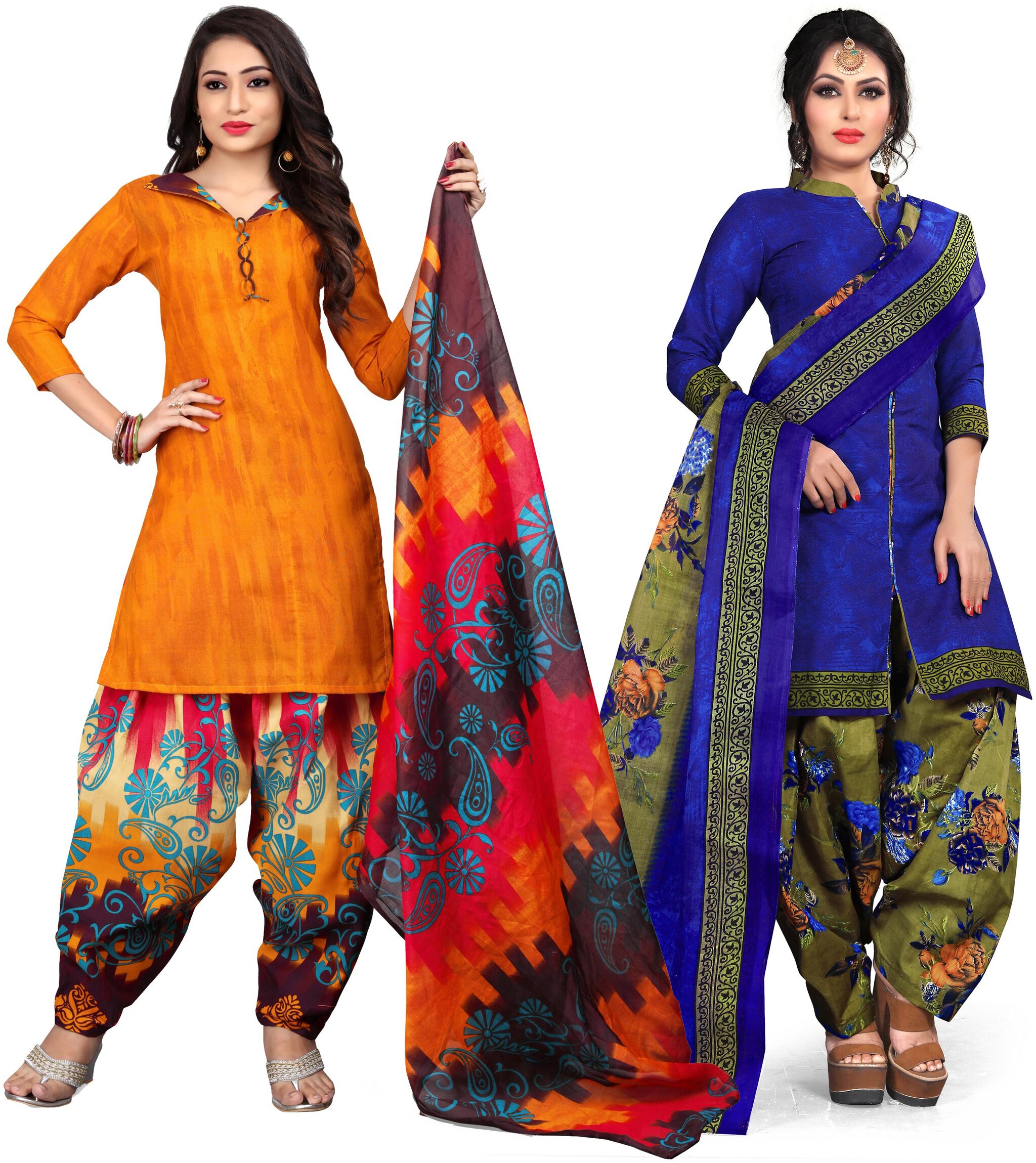 

Rajnandini Multi Unstitched Kurta with bottom dupatta With dupatta Dress Material