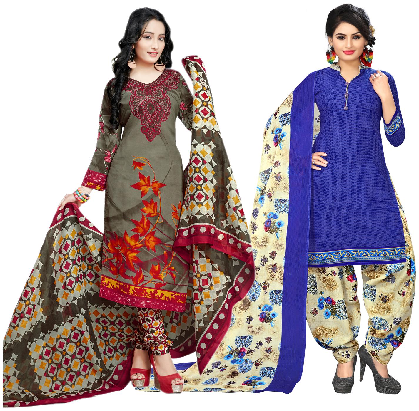 

Rajnandini Multi Unstitched Kurta with bottom dupatta With dupatta Dress Material