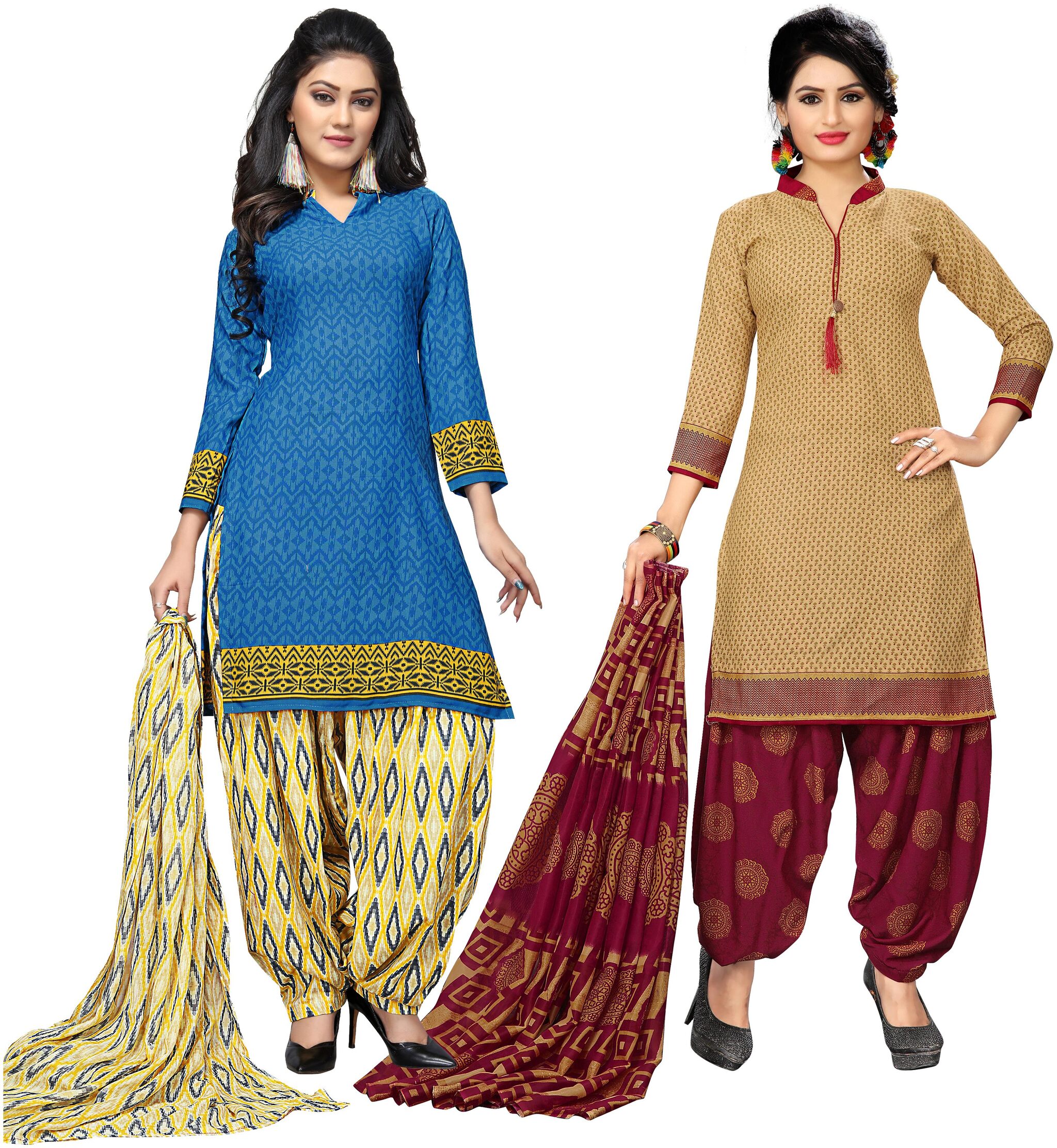 

Rajnandini Multi Unstitched Kurta with bottom dupatta With dupatta Dress Material