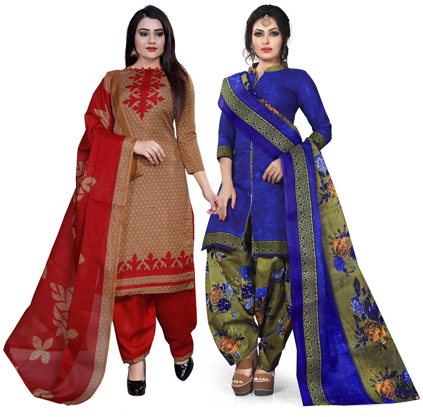 

Rajnandini Multi Unstitched Kurta with bottom dupatta With dupatta Dress Material
