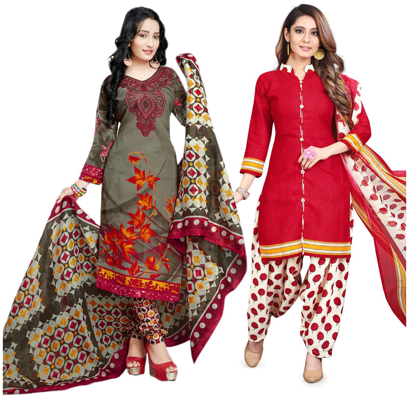 

Rajnandini Multi Unstitched Kurta with bottom dupatta With dupatta Dress Material