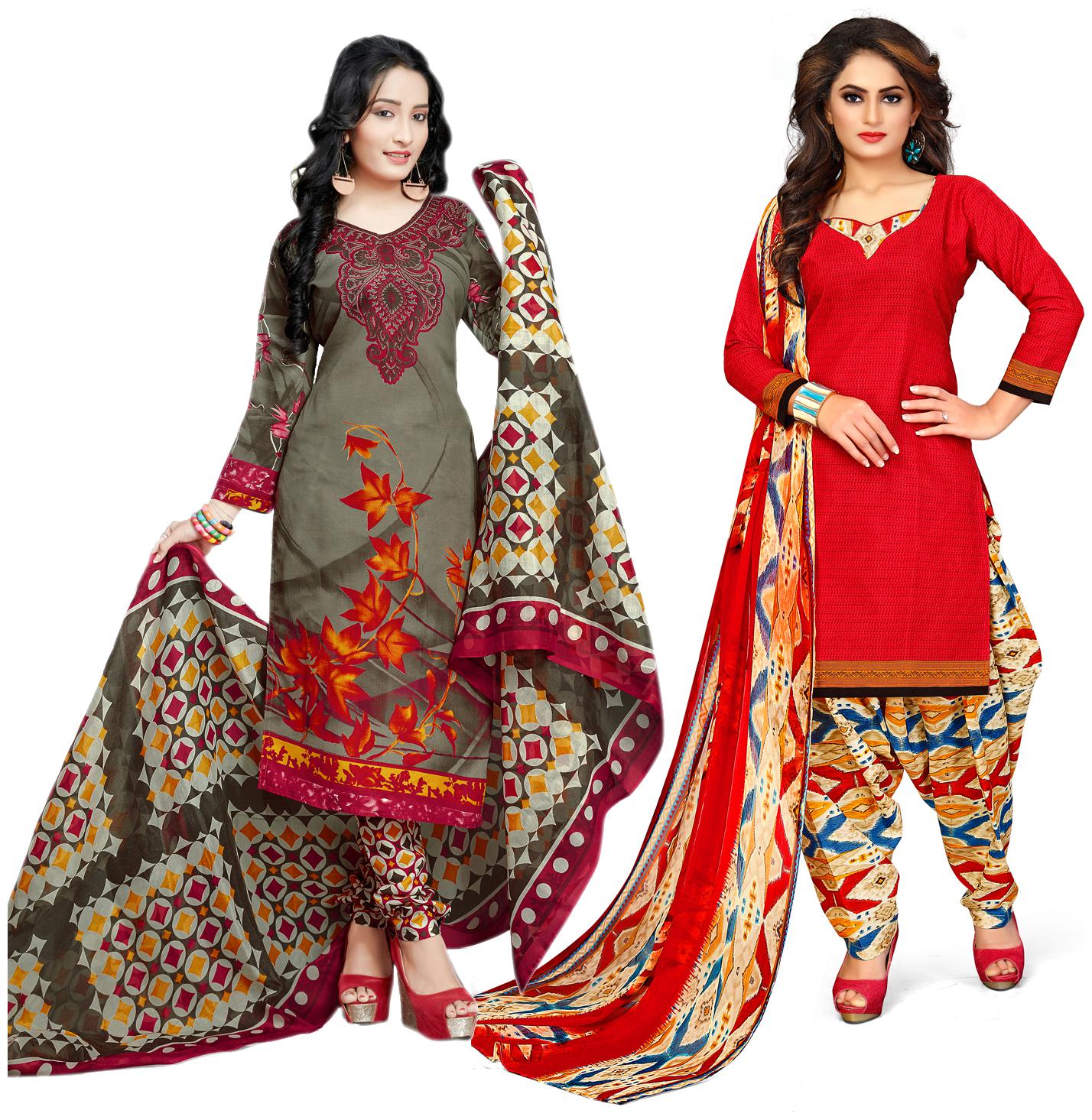 

Rajnandini Multi Unstitched Kurta with bottom dupatta With dupatta Dress Material