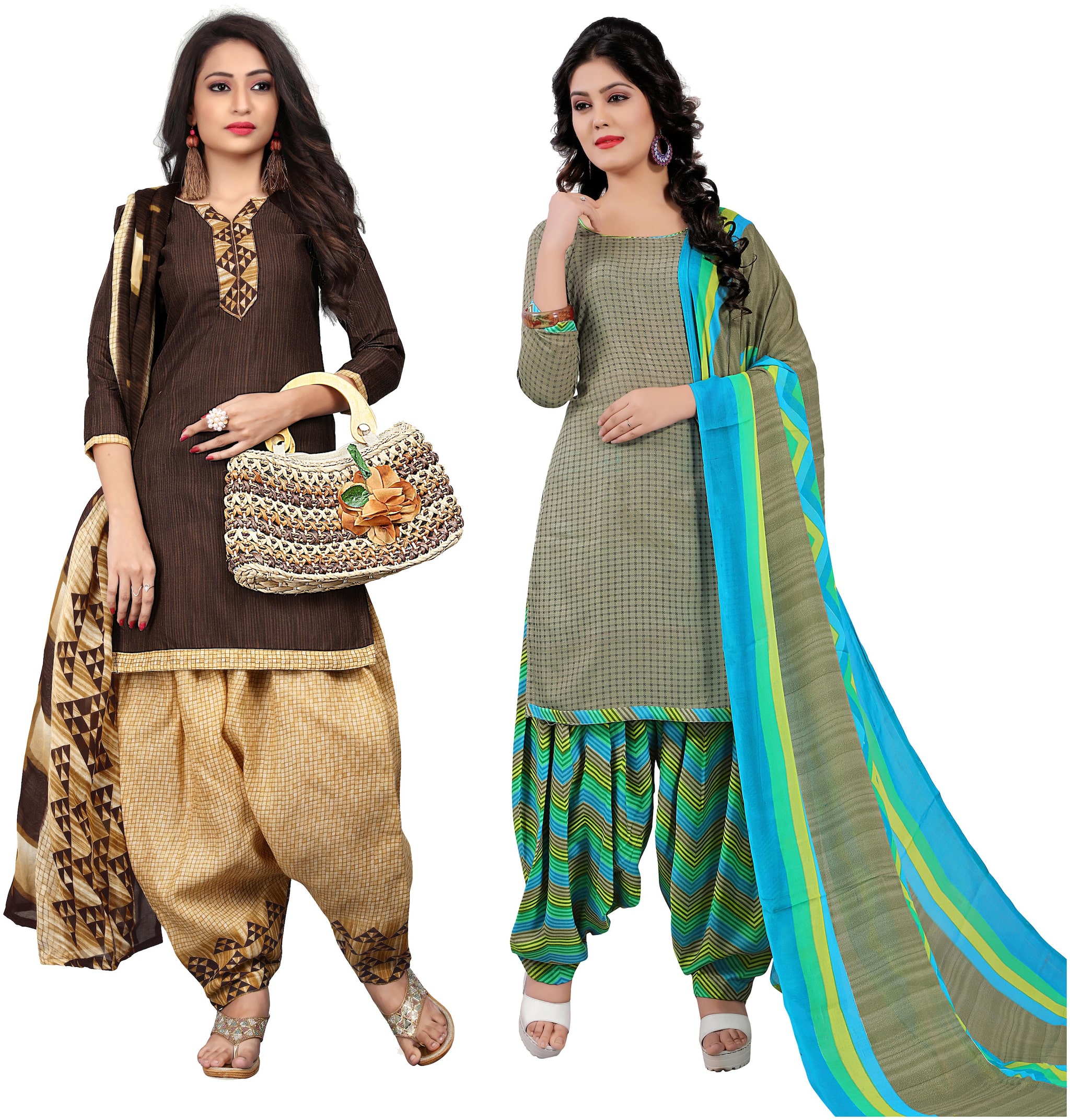 

Rajnandini Multi Unstitched Kurta with bottom dupatta With dupatta Dress Material