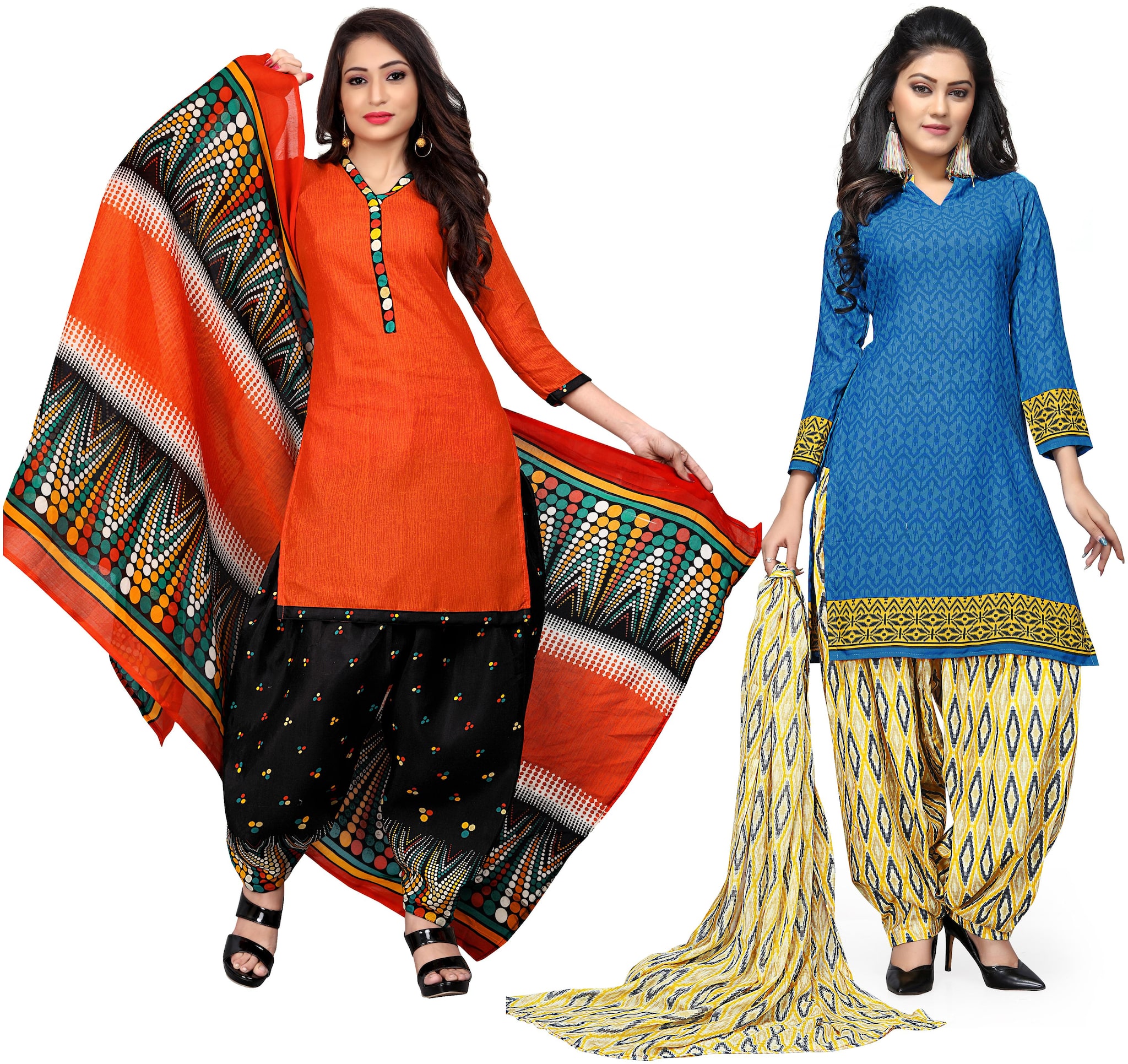 

Rajnandini Multi Unstitched Kurta with bottom dupatta With dupatta Dress Material