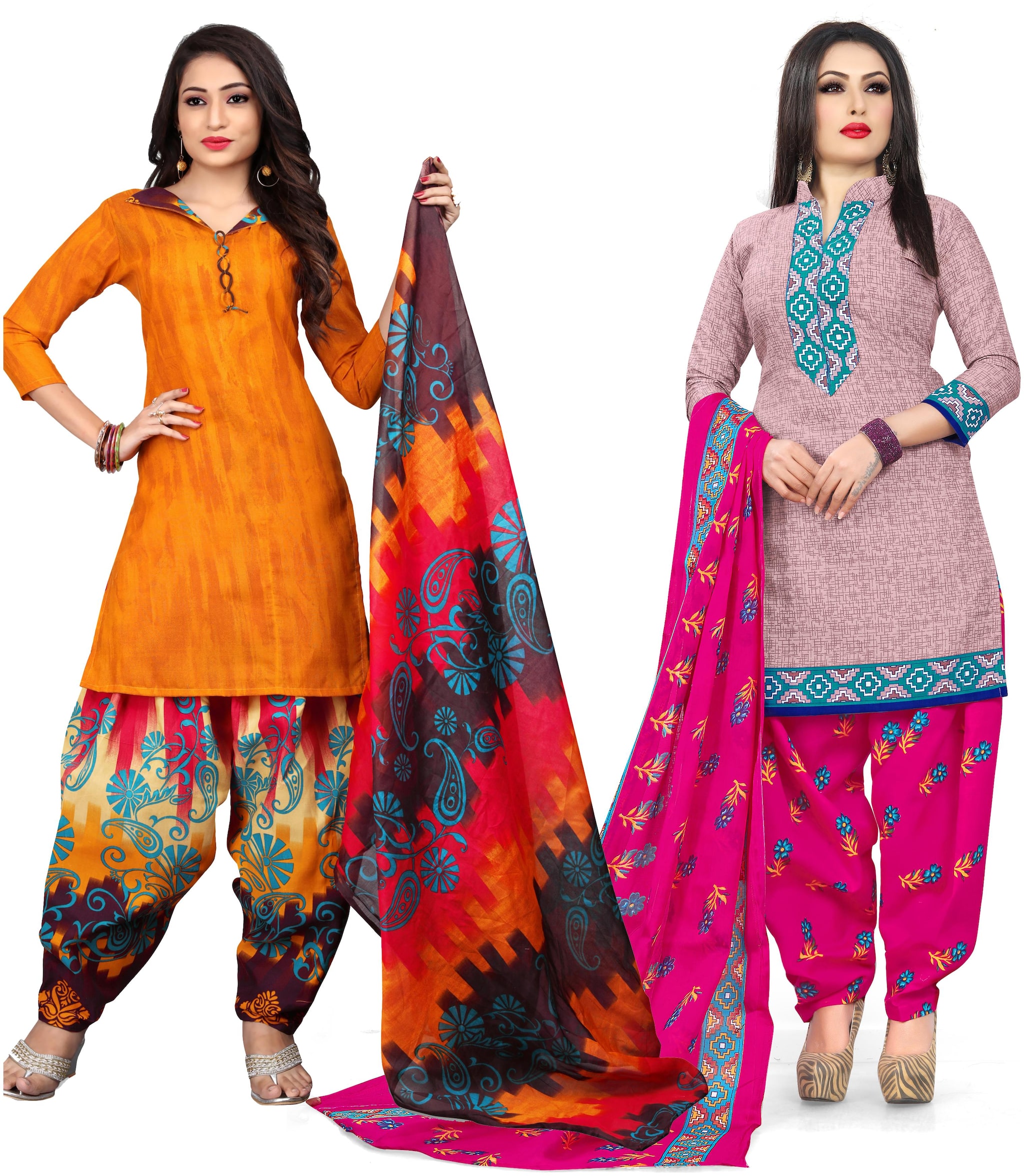

Rajnandini Multi Unstitched Kurta with bottom dupatta With dupatta Dress Material