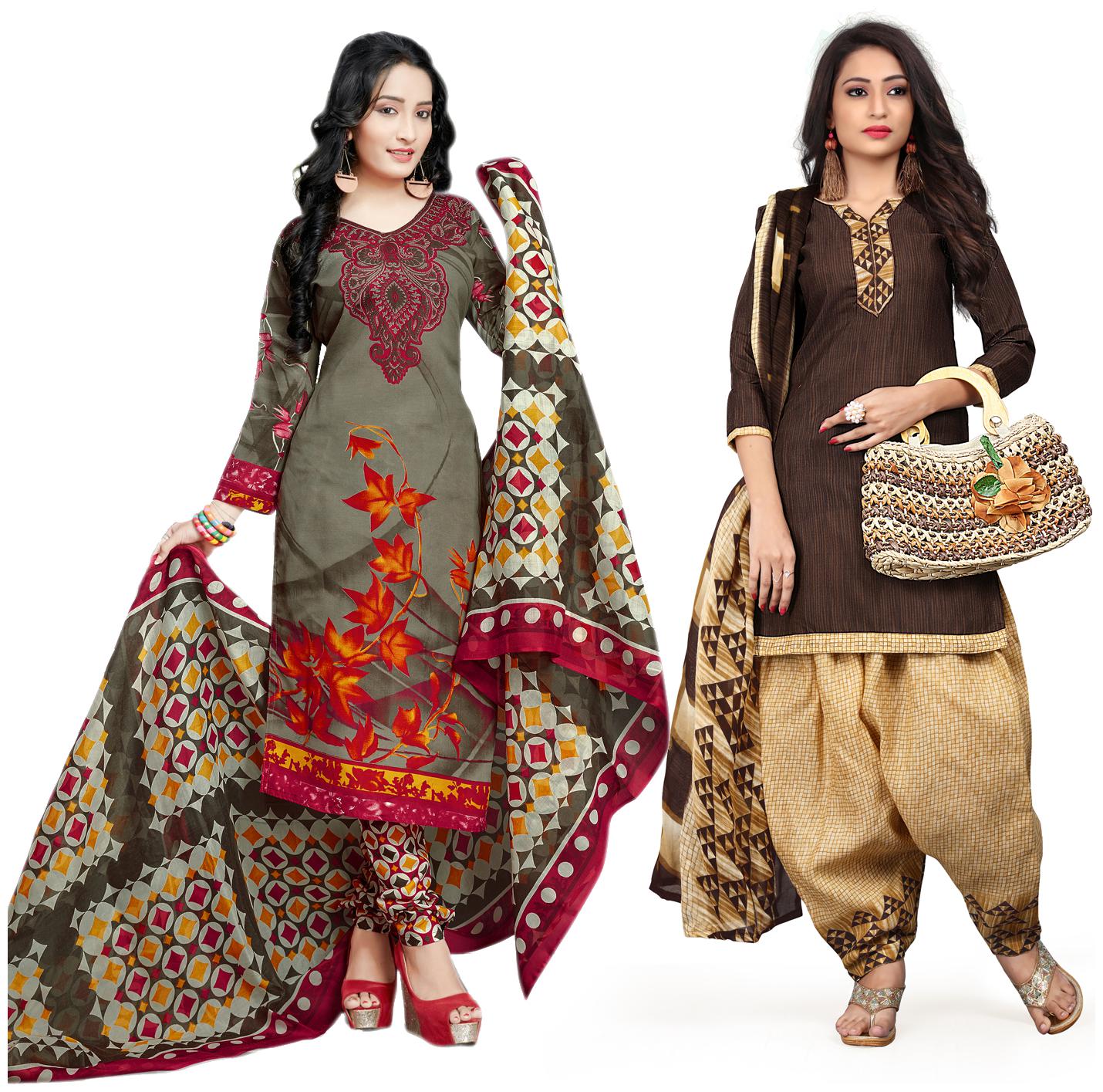 

Rajnandini Multi Unstitched Kurta with bottom dupatta With dupatta Dress Material