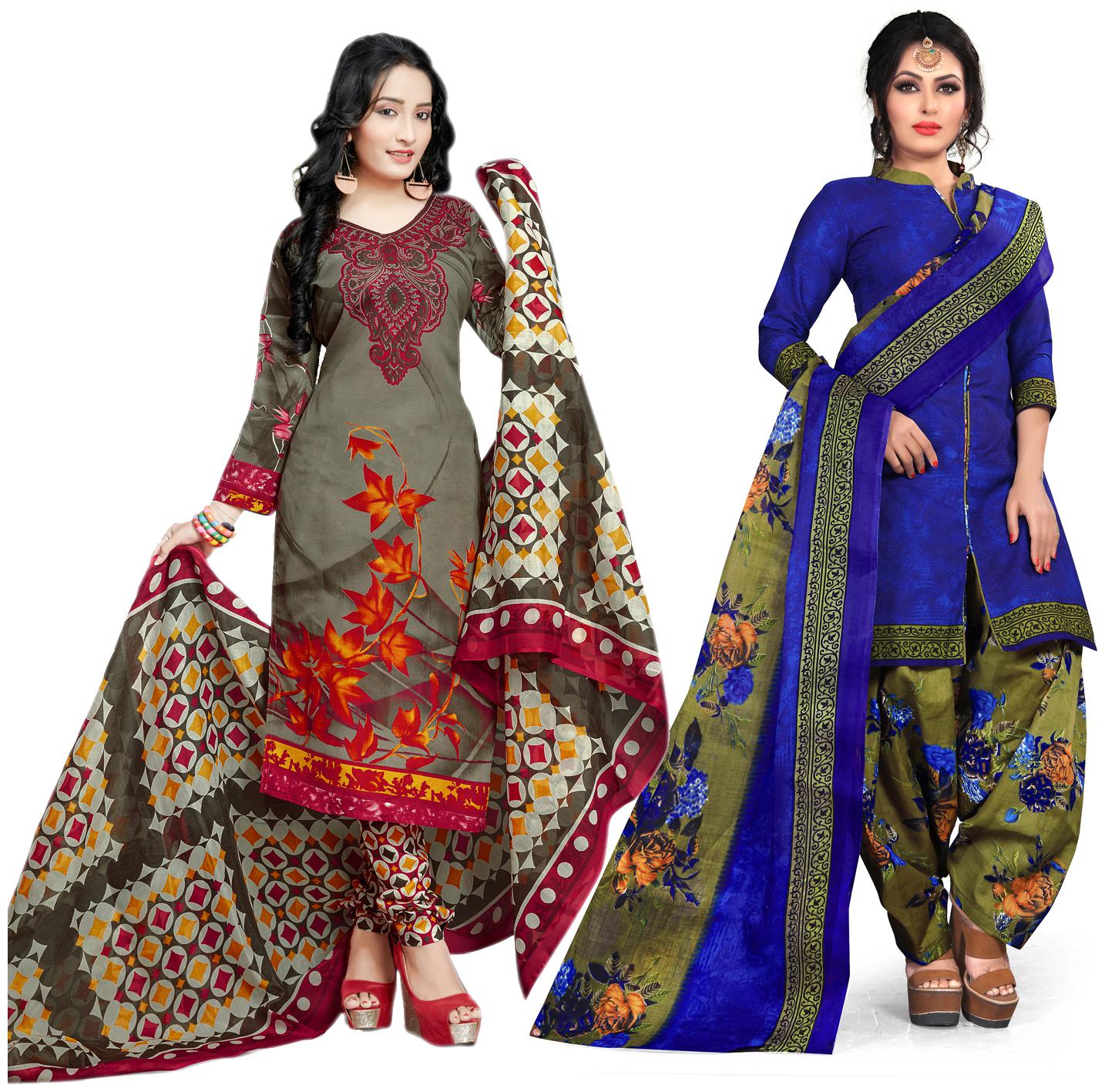 

Rajnandini Multi Unstitched Kurta with bottom dupatta With dupatta Dress Material