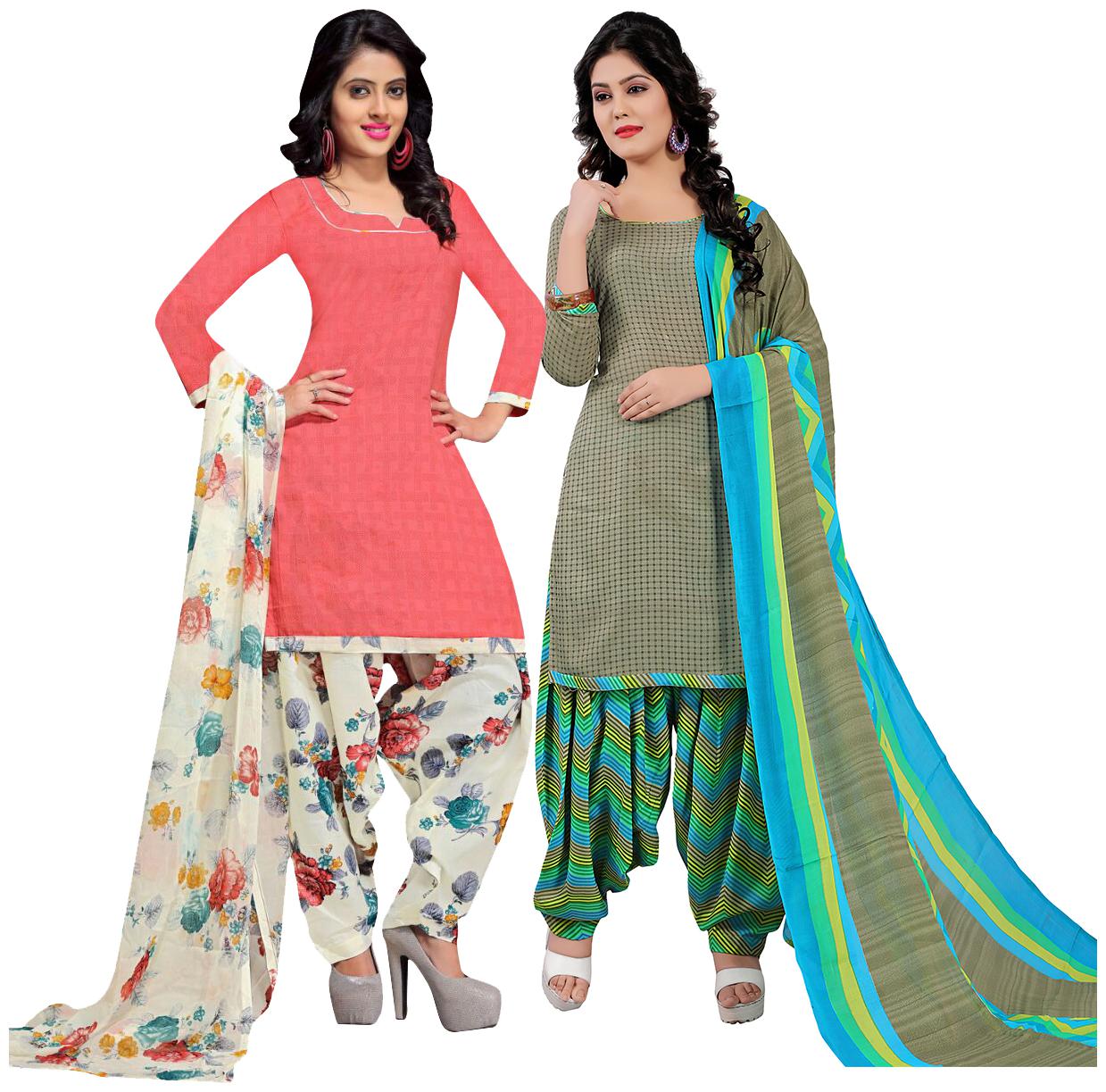 

Rajnandini Multi Unstitched Kurta with bottom dupatta With dupatta Dress Material