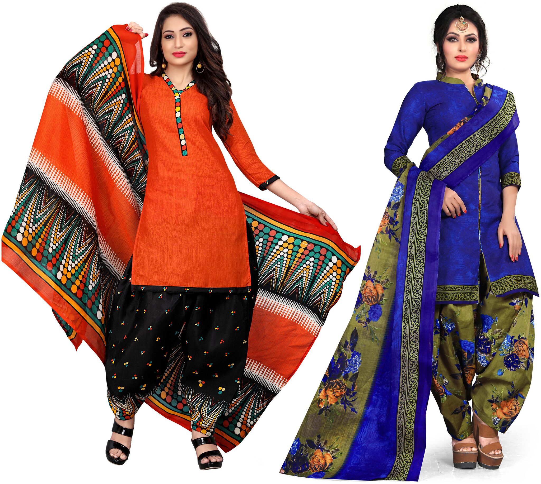

Rajnandini Multi Unstitched Kurta with bottom dupatta With dupatta Dress Material