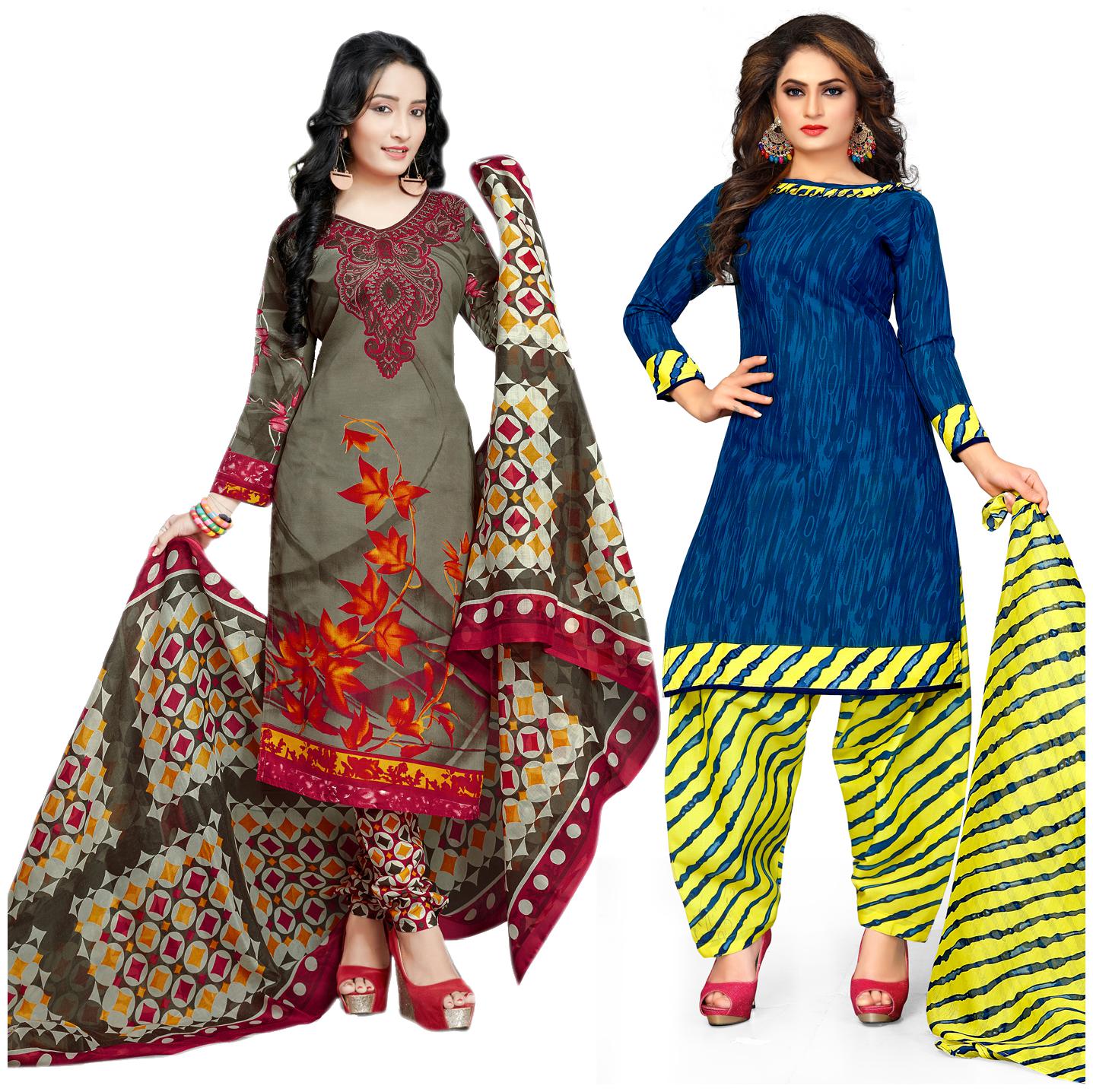 

Rajnandini Multi Unstitched Kurta with bottom dupatta With dupatta Dress Material