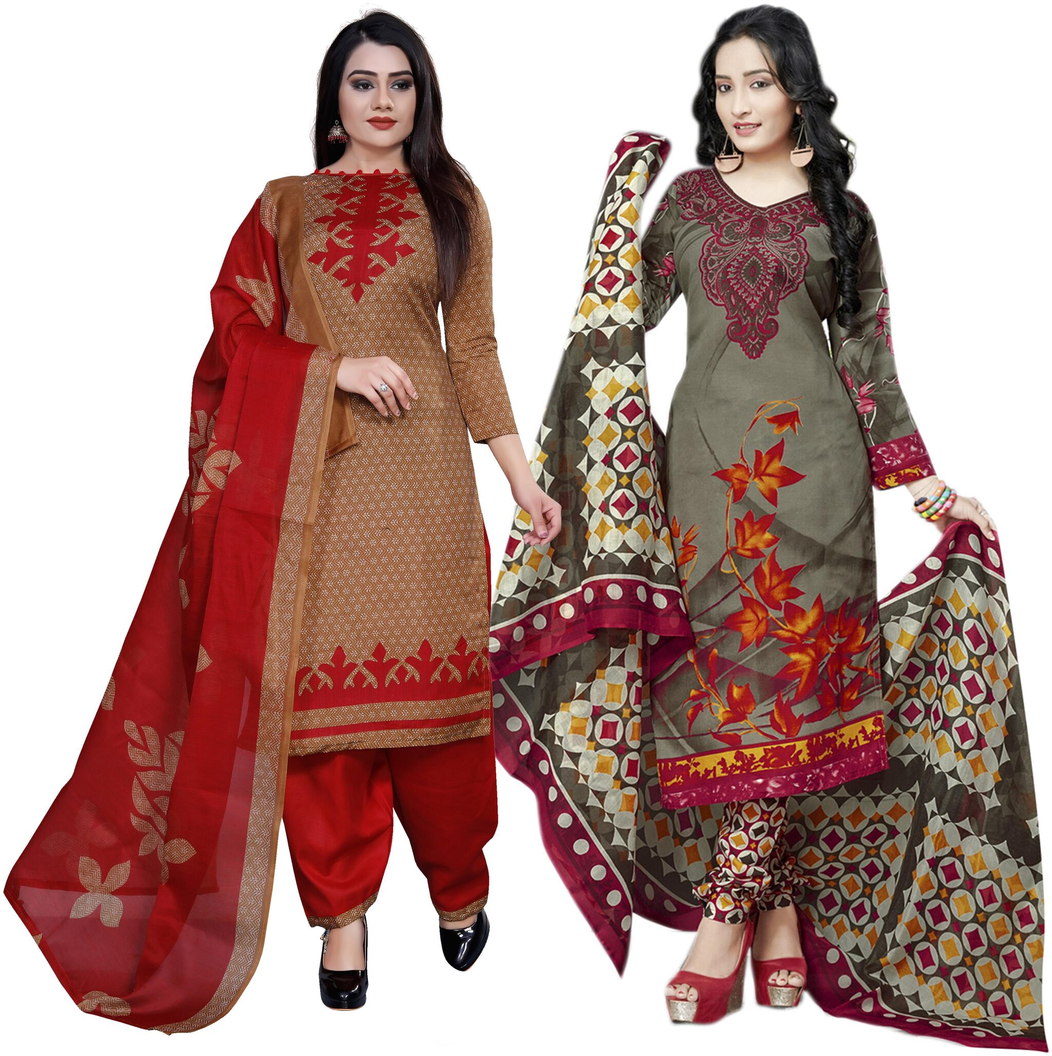 

Rajnandini Multi Unstitched Kurta with bottom dupatta With dupatta Dress Material