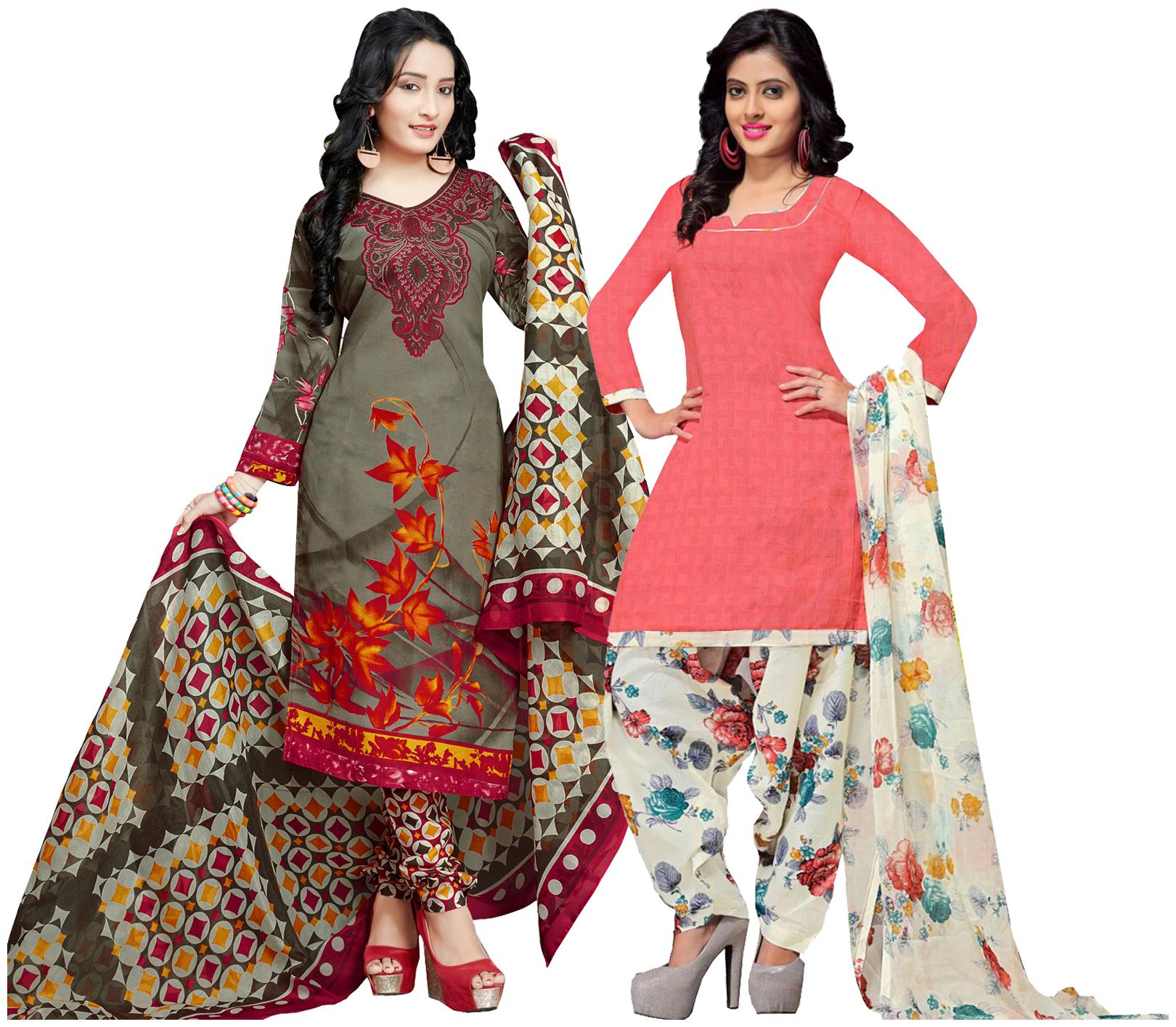 

Rajnandini Multi Unstitched Kurta with bottom dupatta With dupatta Dress Material