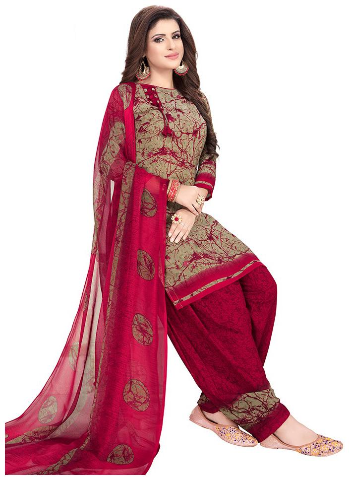

Rajnandini Beige Unstitched Kurta with bottom dupatta With dupatta Dress Material
