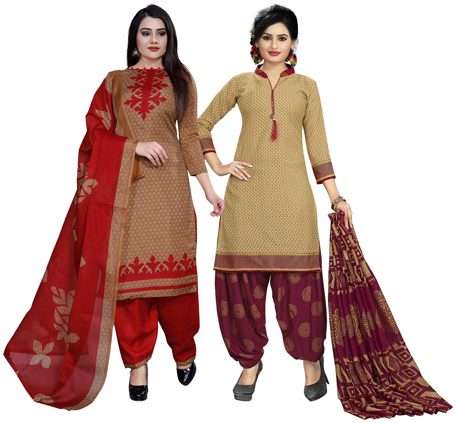 

Rajnandini Multi Unstitched Kurta with bottom dupatta With dupatta Dress Material