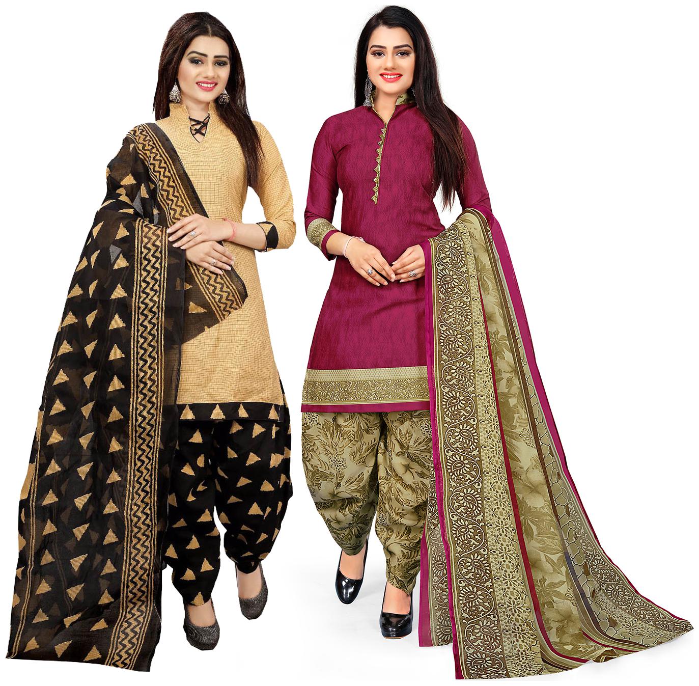 

Rajnandini Multi Unstitched Kurta with bottom dupatta With dupatta Dress Material