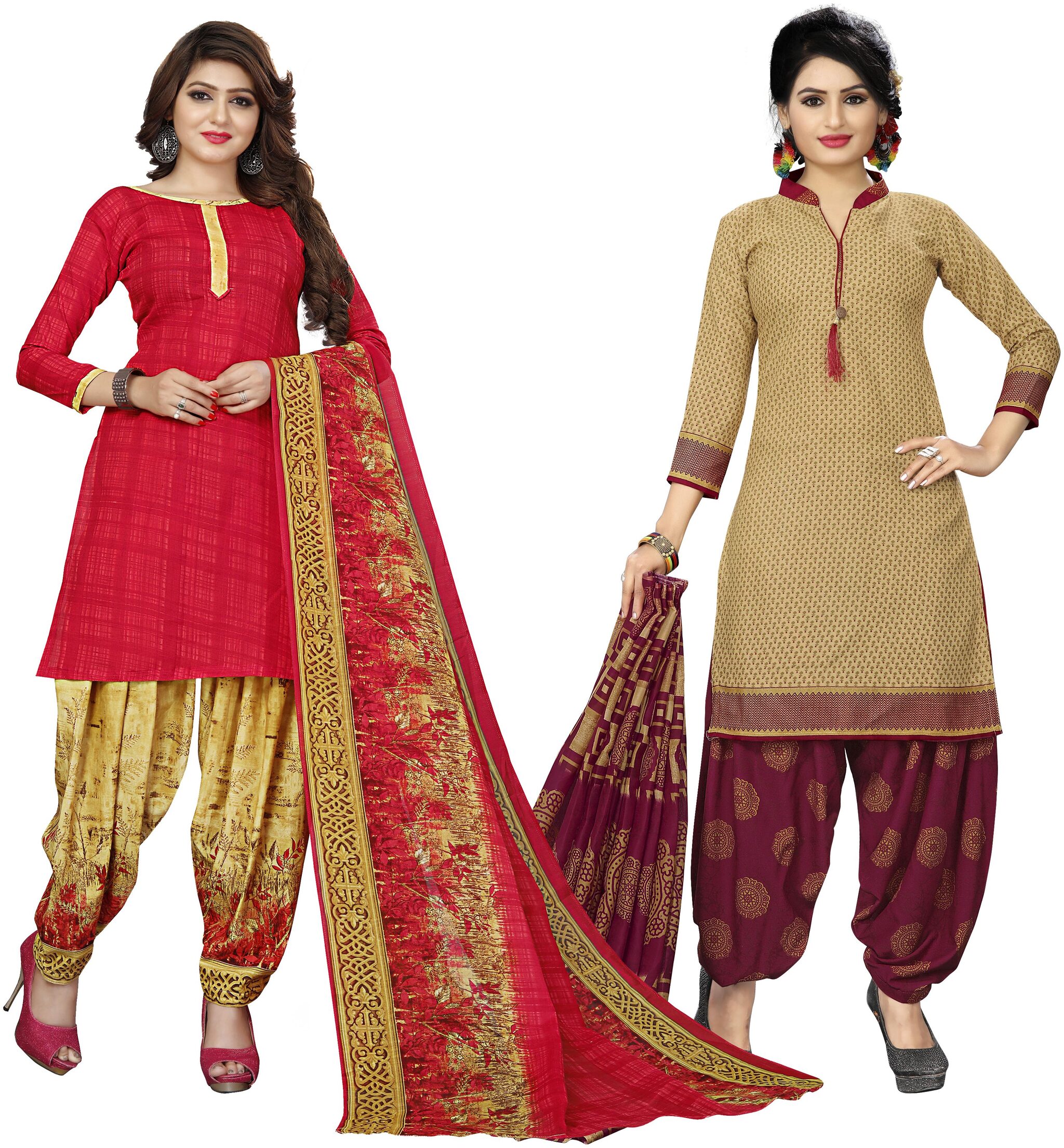

Rajnandini Multi Unstitched Kurta with bottom dupatta With dupatta Dress Material