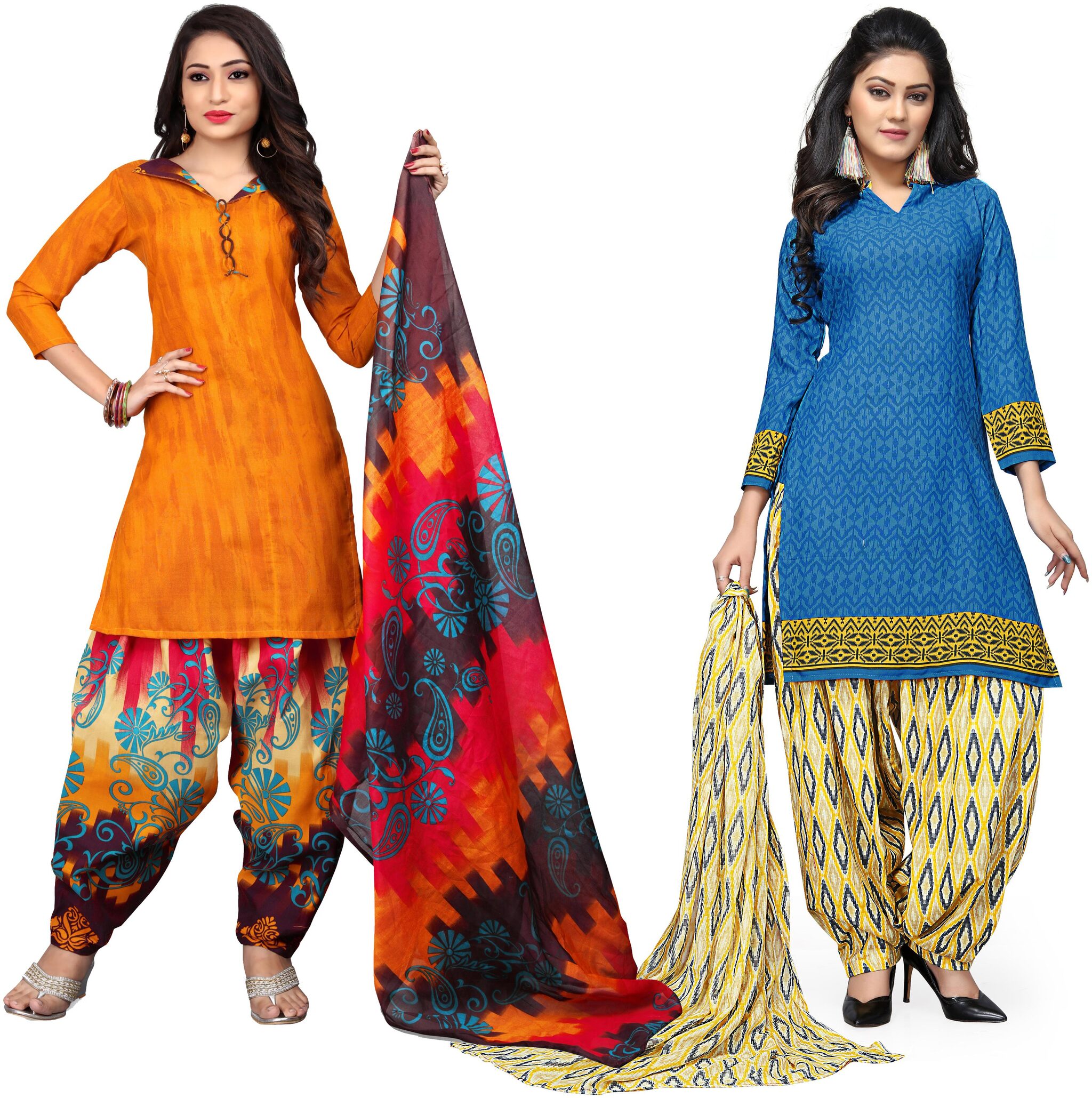 

Rajnandini Multi Unstitched Kurta with bottom dupatta With dupatta Dress Material