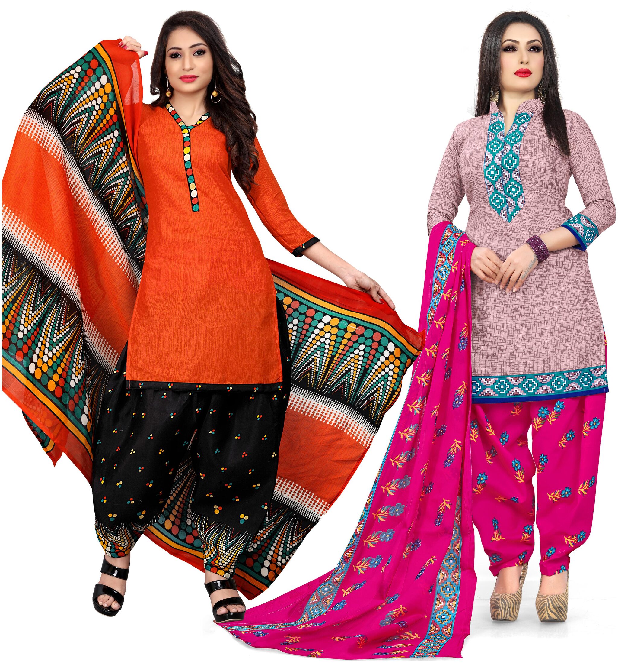 

Rajnandini Multi Unstitched Kurta with bottom dupatta With dupatta Dress Material