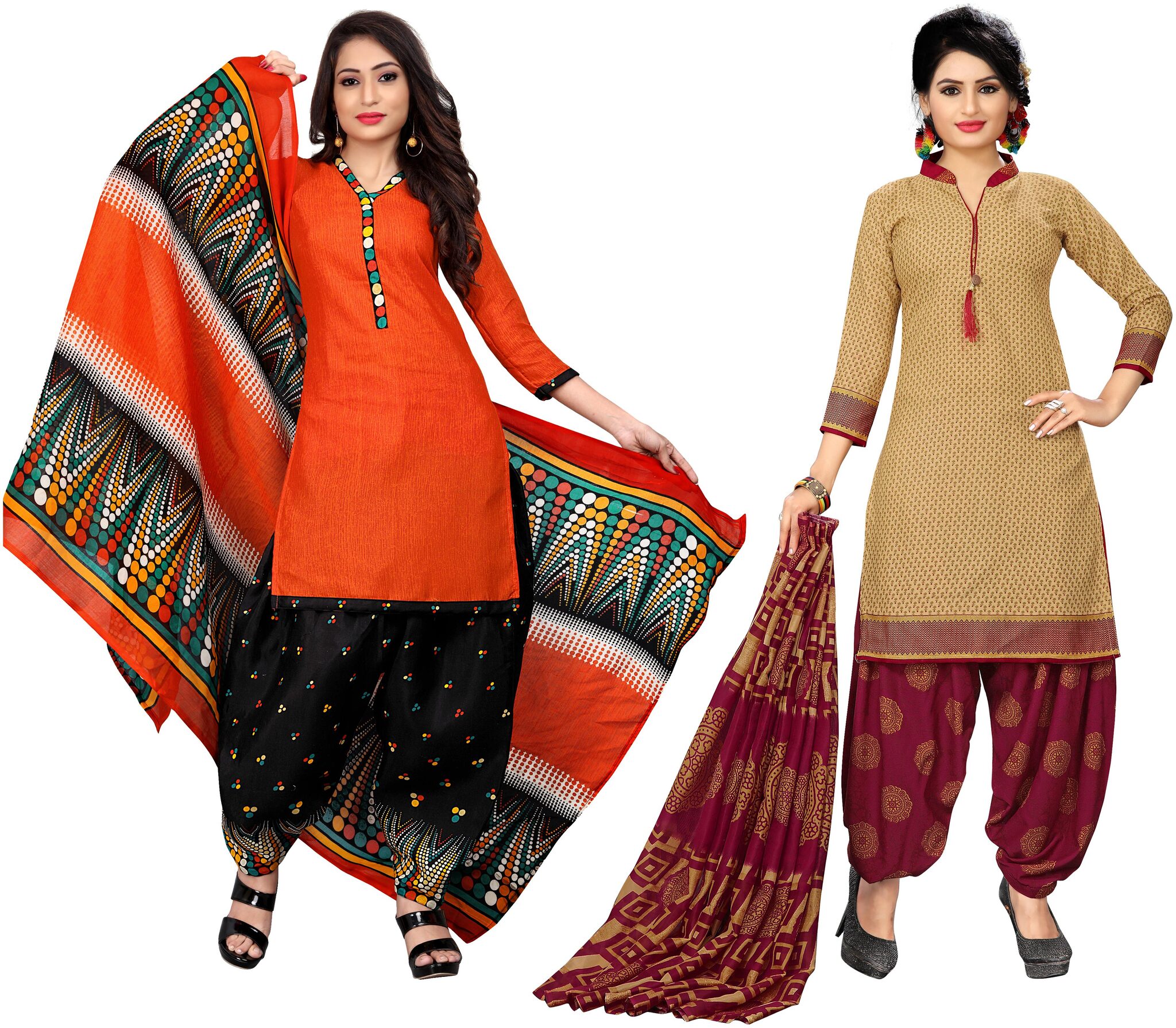 

Rajnandini Multi Unstitched Kurta with bottom dupatta With dupatta Dress Material